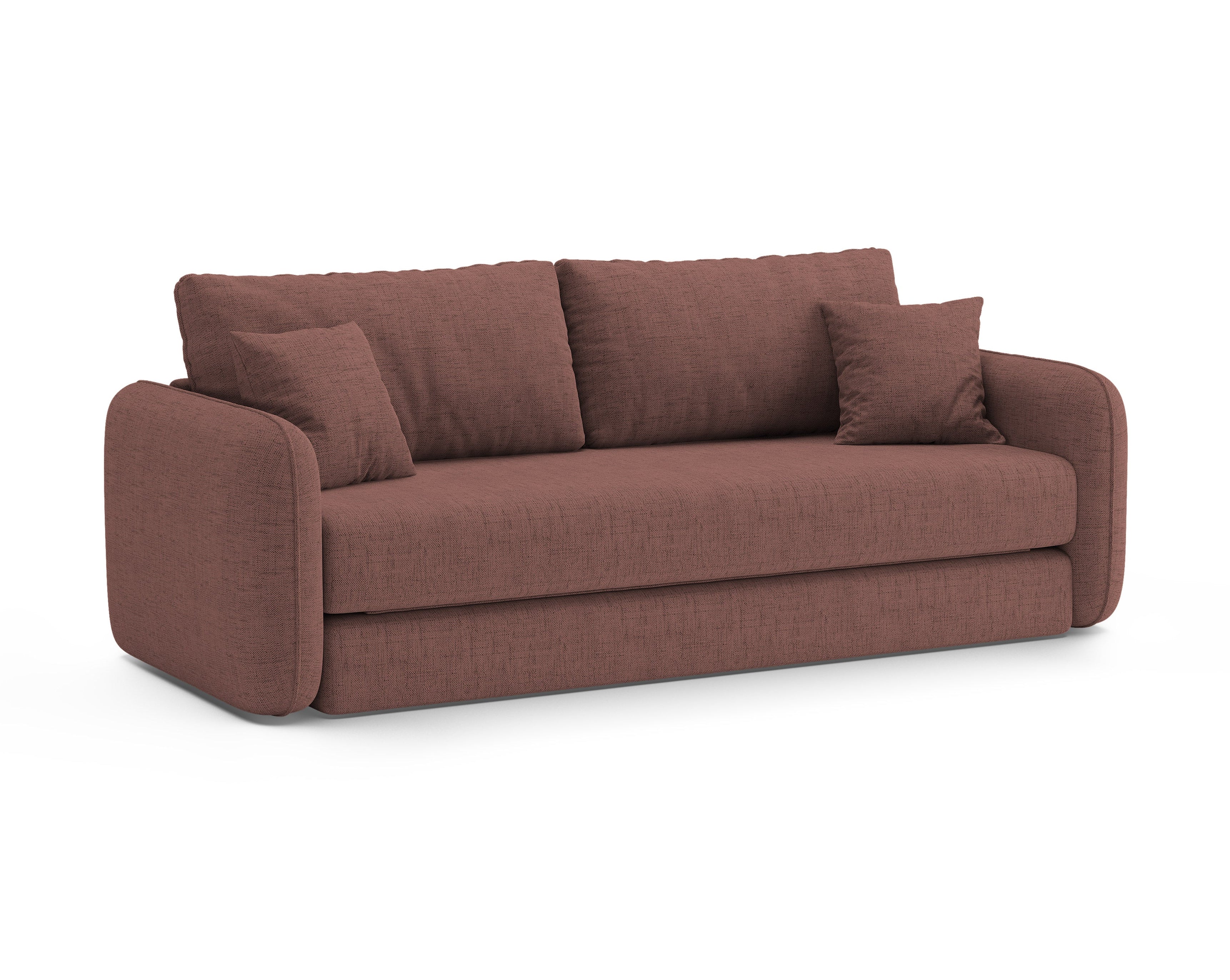Sofa 3-zits met slaapfunctie DORMI donkerroze