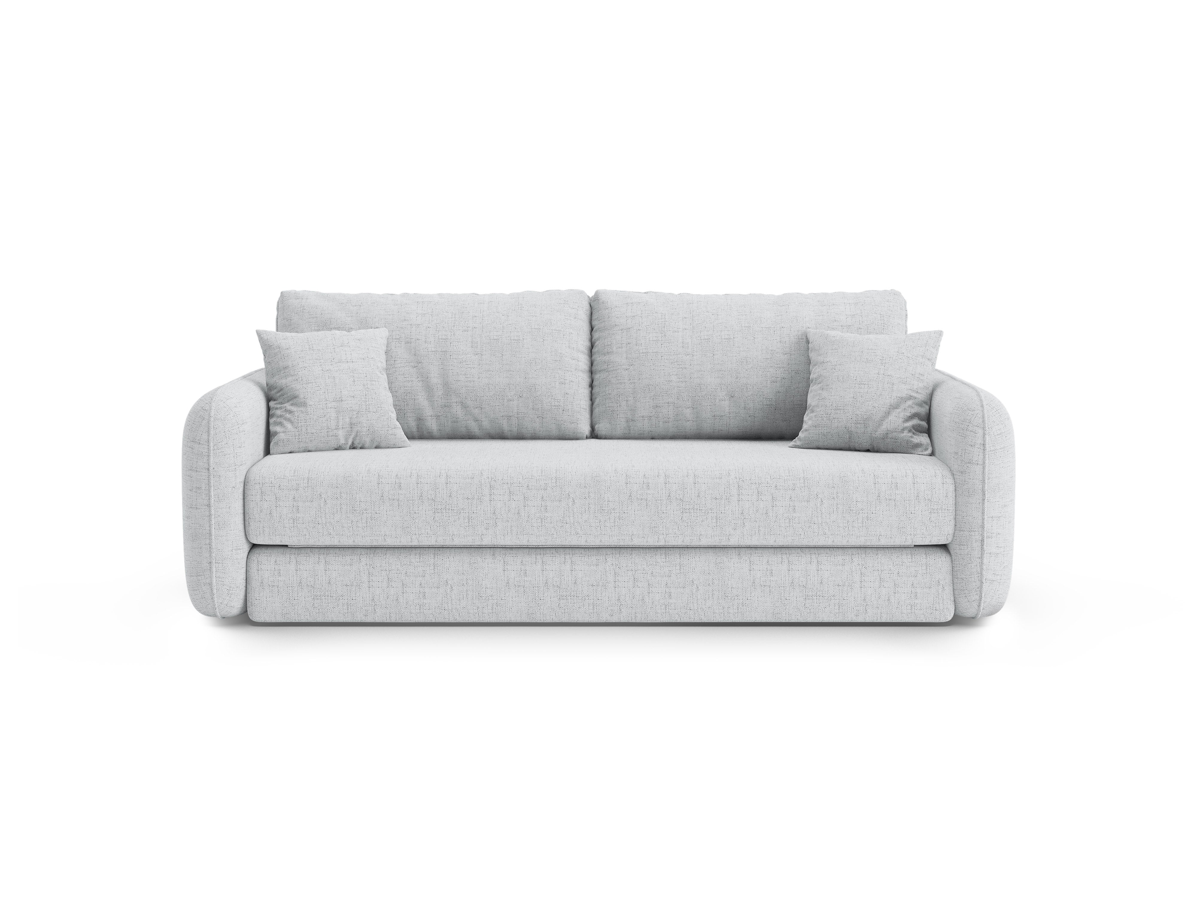 Sofa 3-zits met slaapfunctie DORMI lichtgrijs