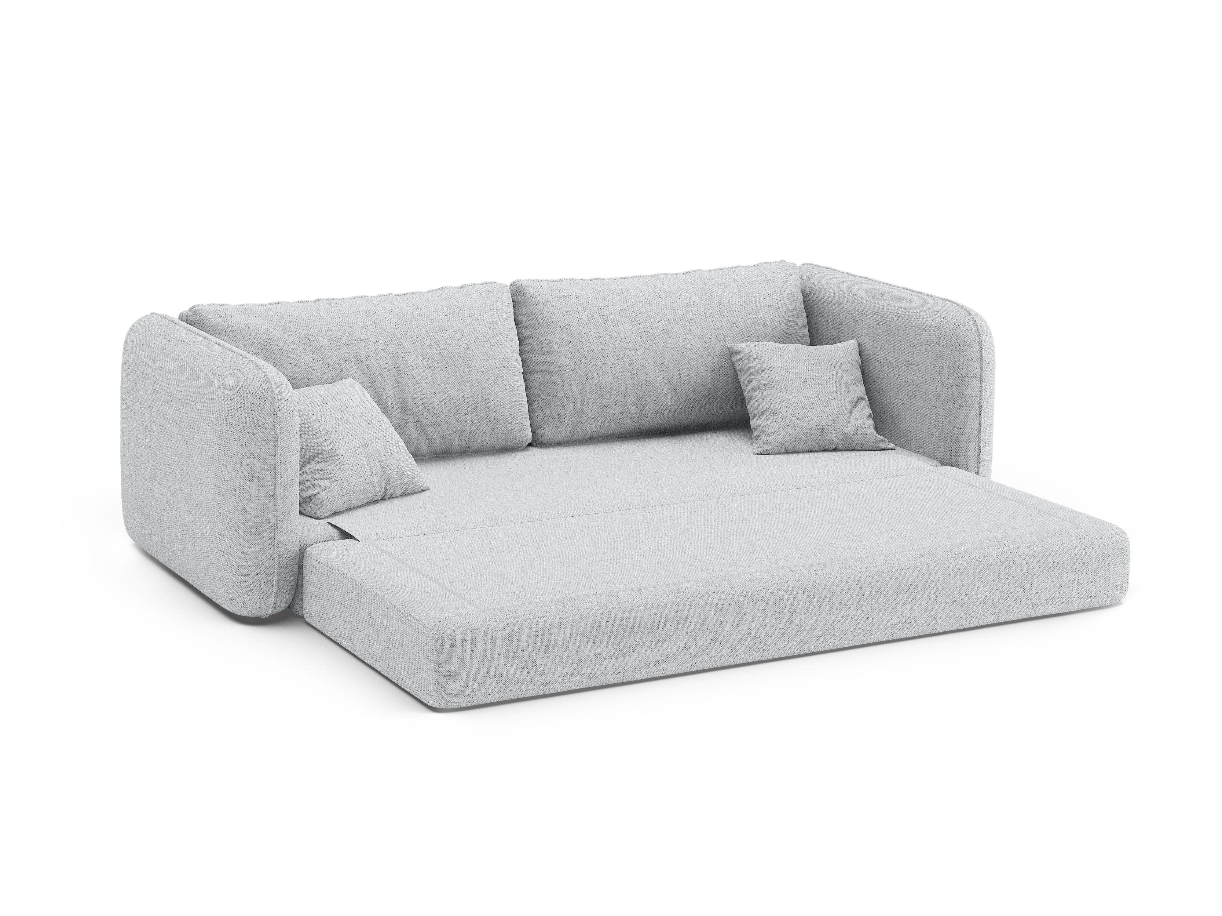 Sofa 3-zits met slaapfunctie DORMI lichtgrijs