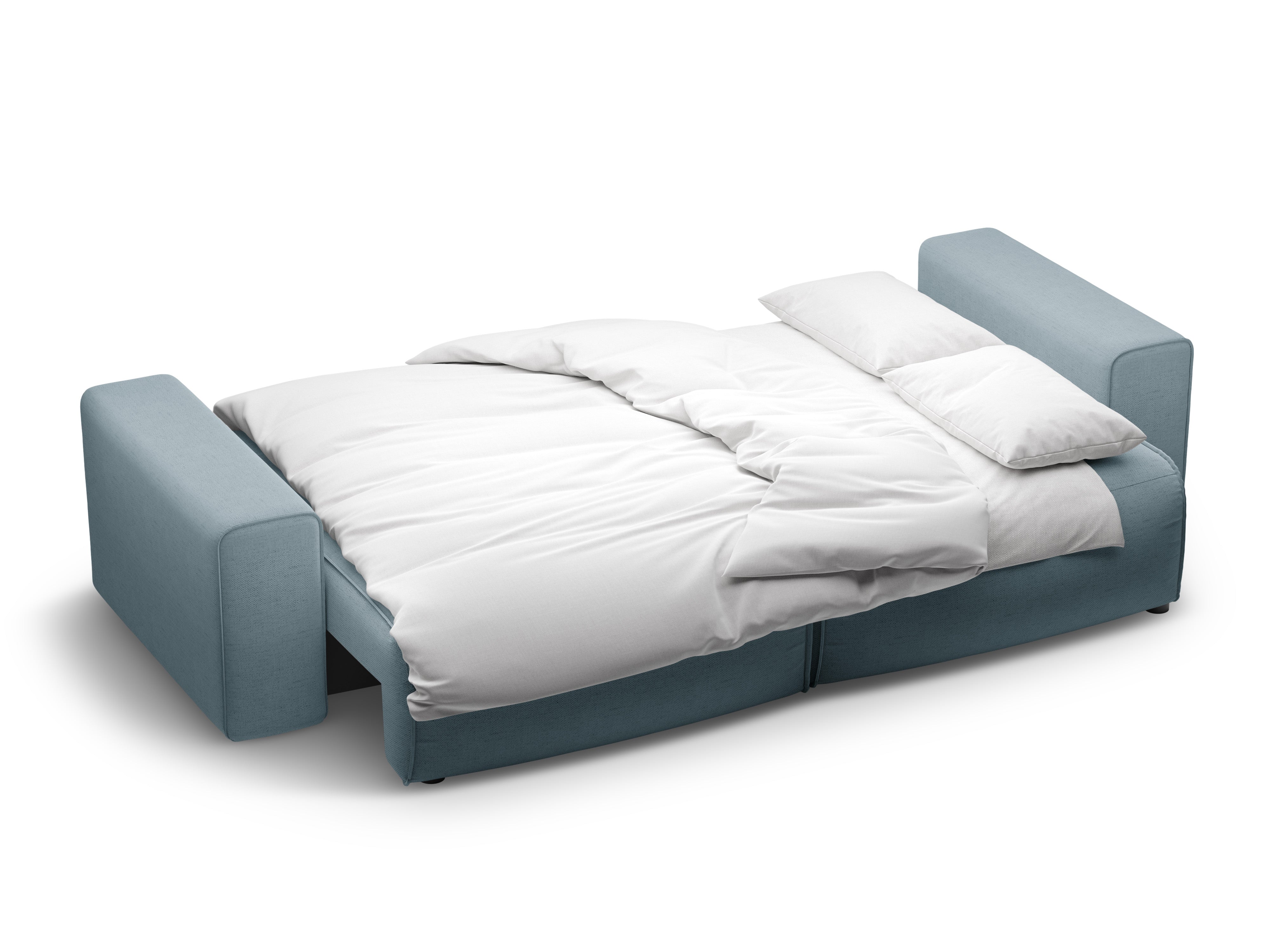 Sofa 3-zits met slaapfunctie VICTOR lichtblauw szenil