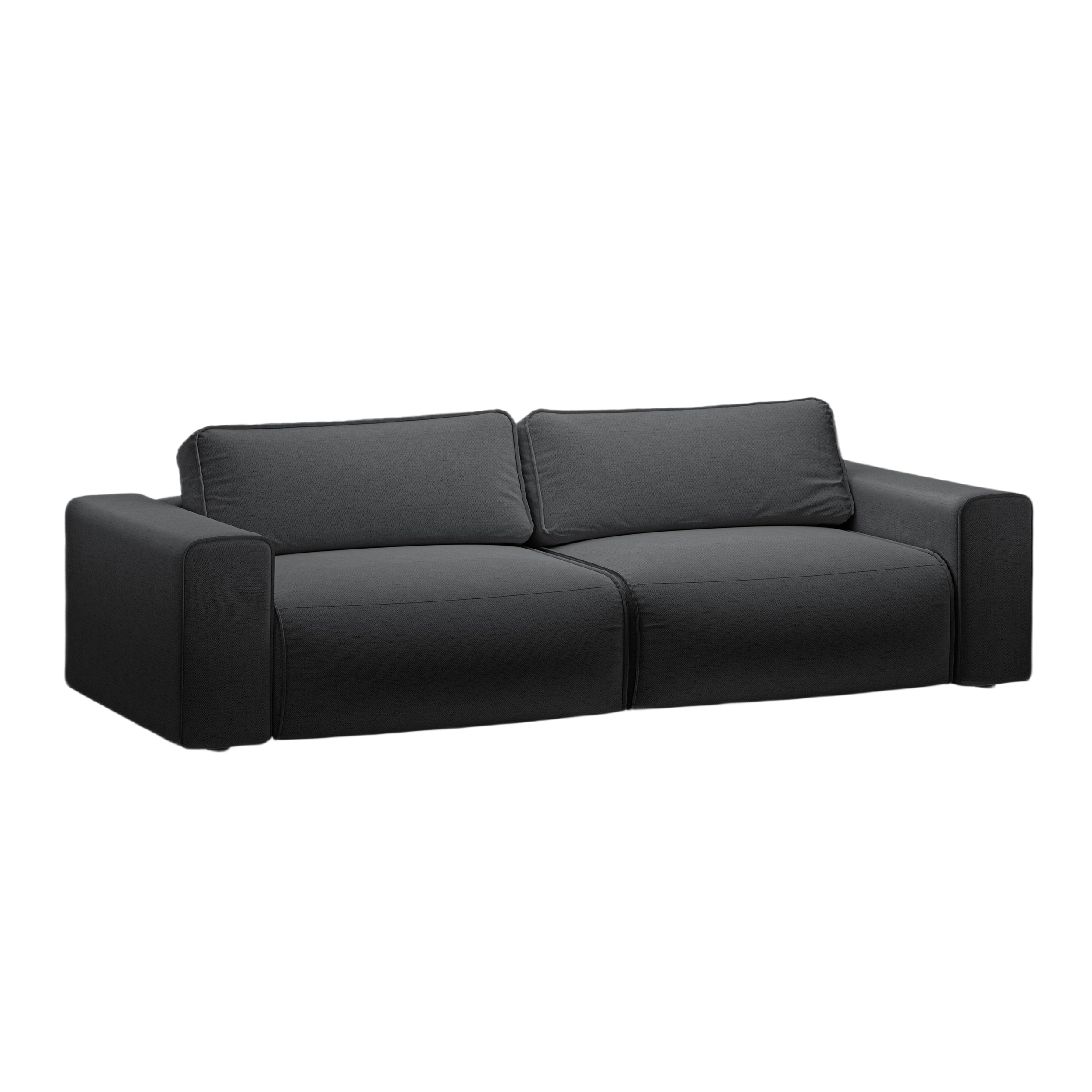3-seater sofa with sleeping function VICTOR anthracite chenille