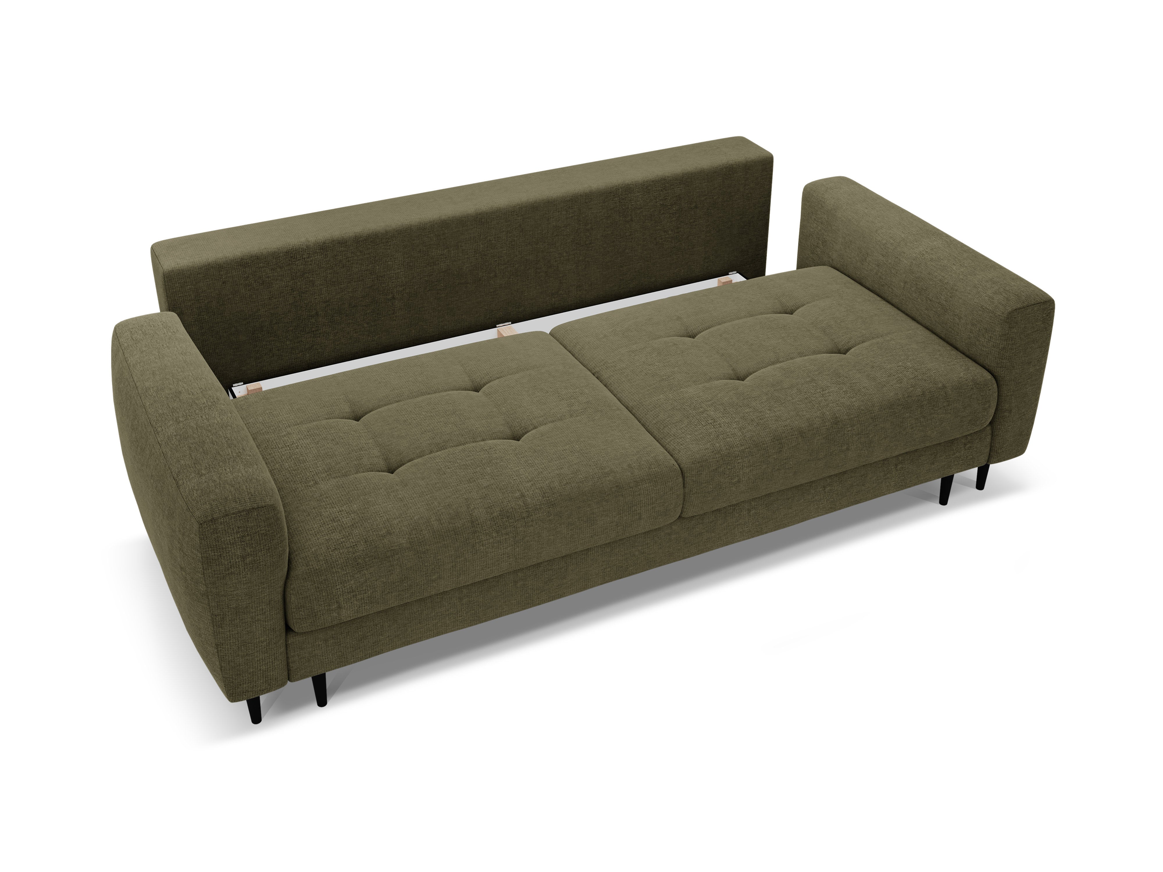 Sofa 3-zits met slaapfunctie BEMY olijfgroen