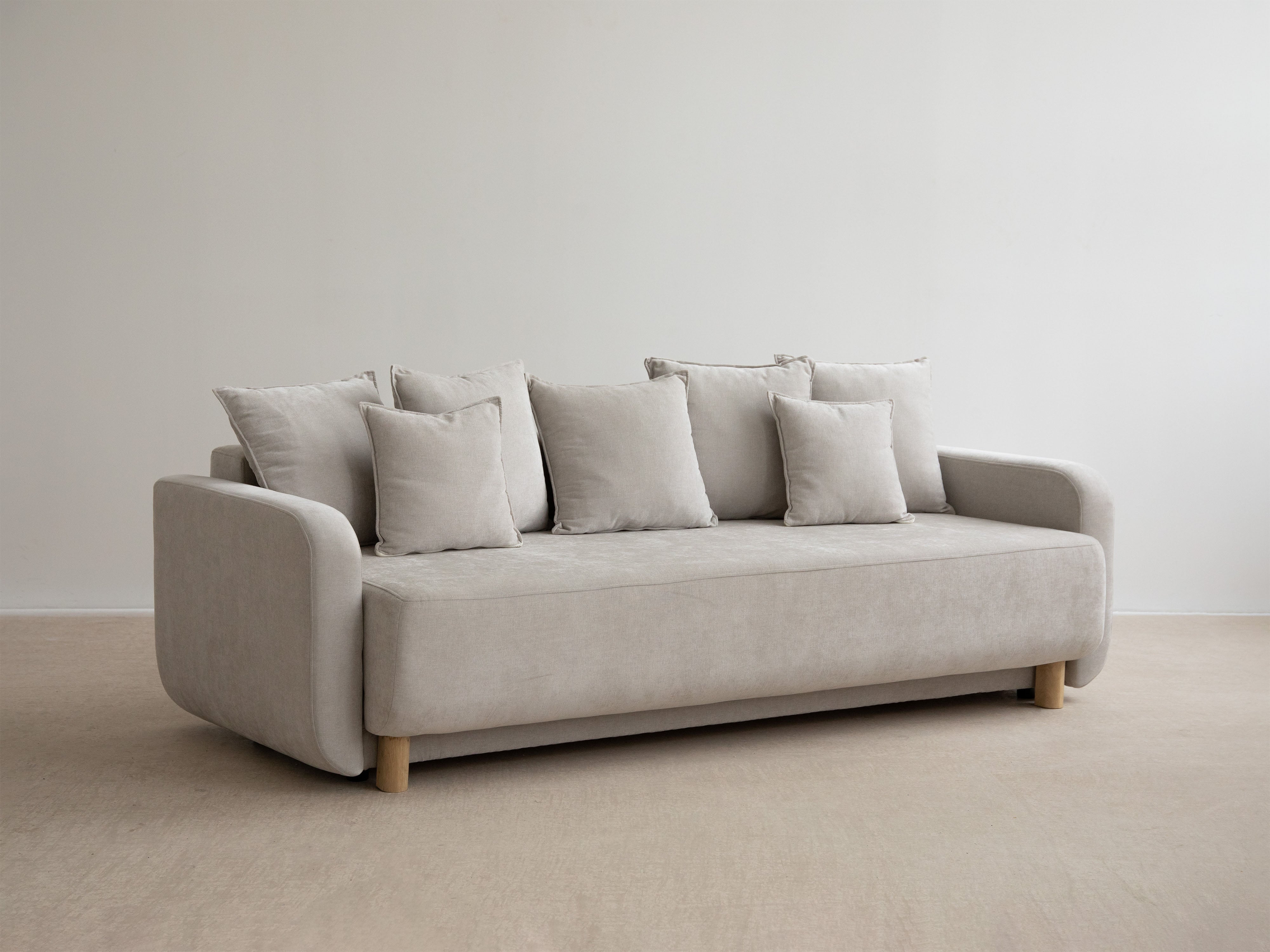3-seater sofa with sleeping function ELEN navy chenille