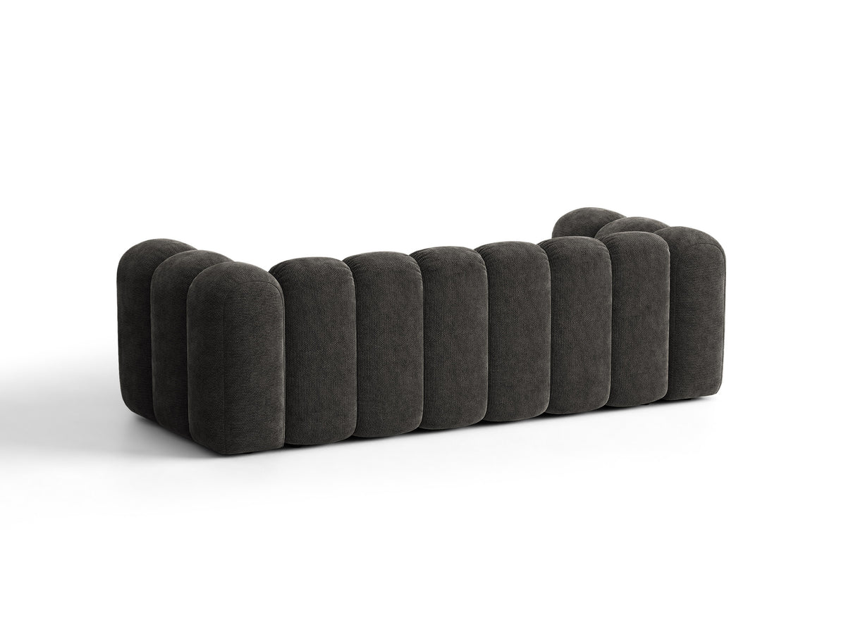 Sofa 3-osobowa z funkcją spania LUPINE szary szenil – ujęcie 5