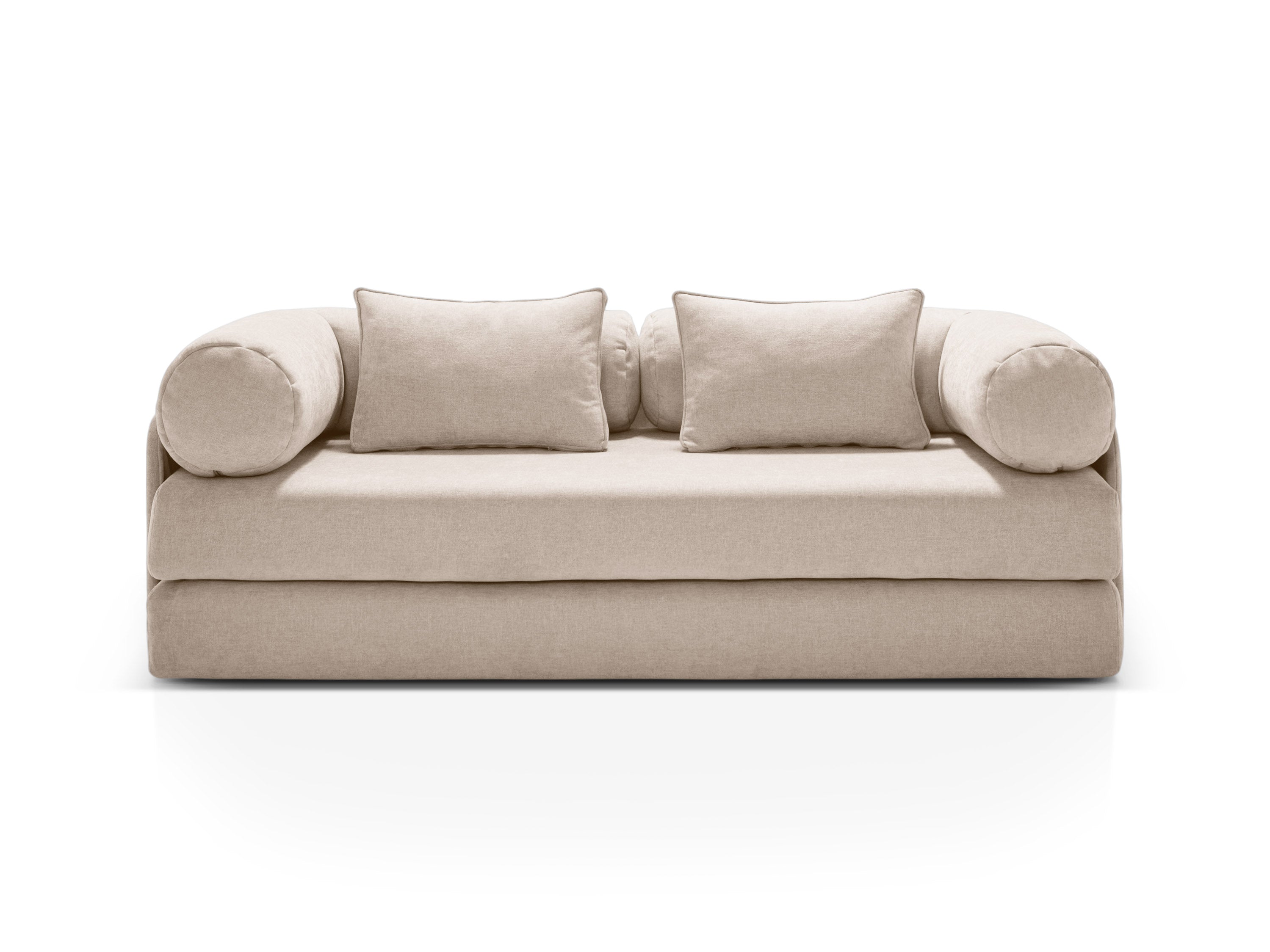 DREAMY beige 3-zitsbank met slaapfunctie