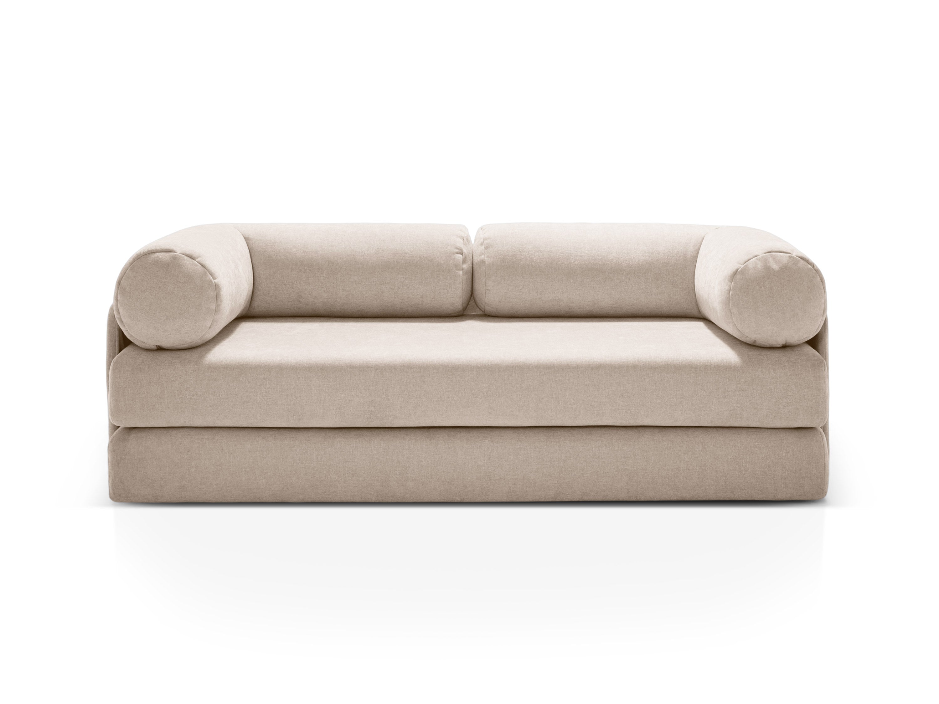 DREAMY beige 3-zitsbank met slaapfunctie