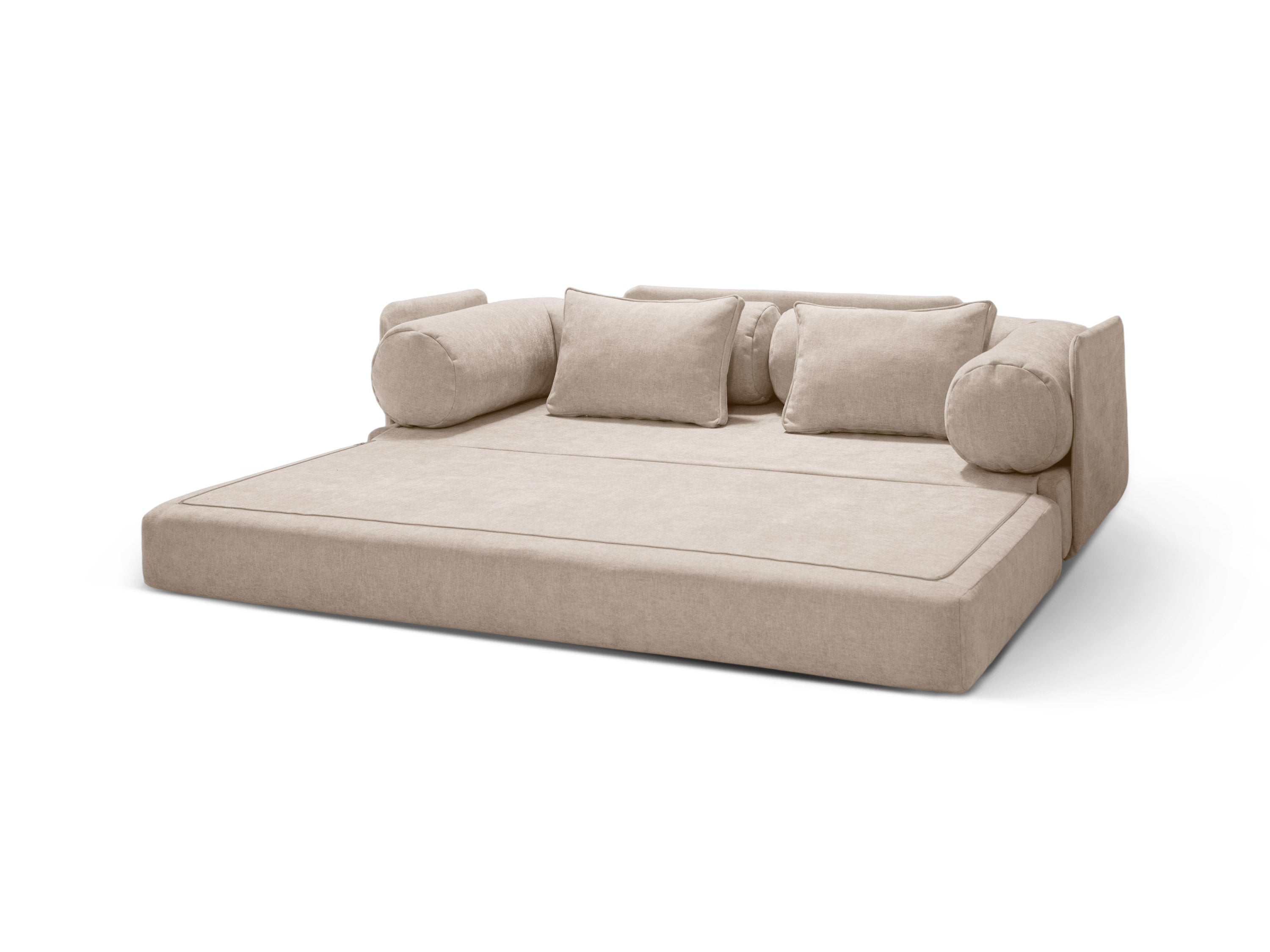 DREAMY beige 3-zitsbank met slaapfunctie