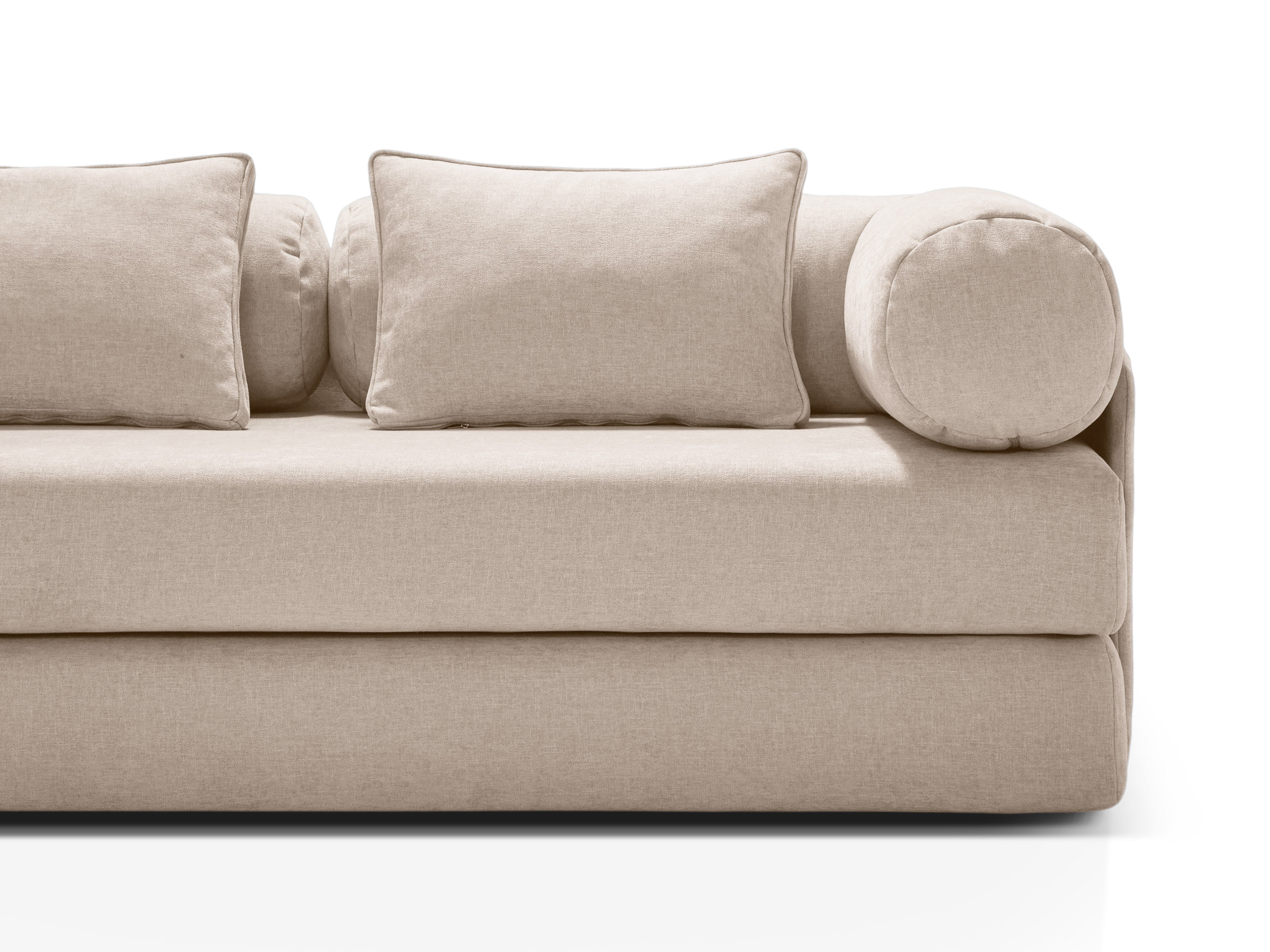 DREAMY beige 3-zitsbank met slaapfunctie