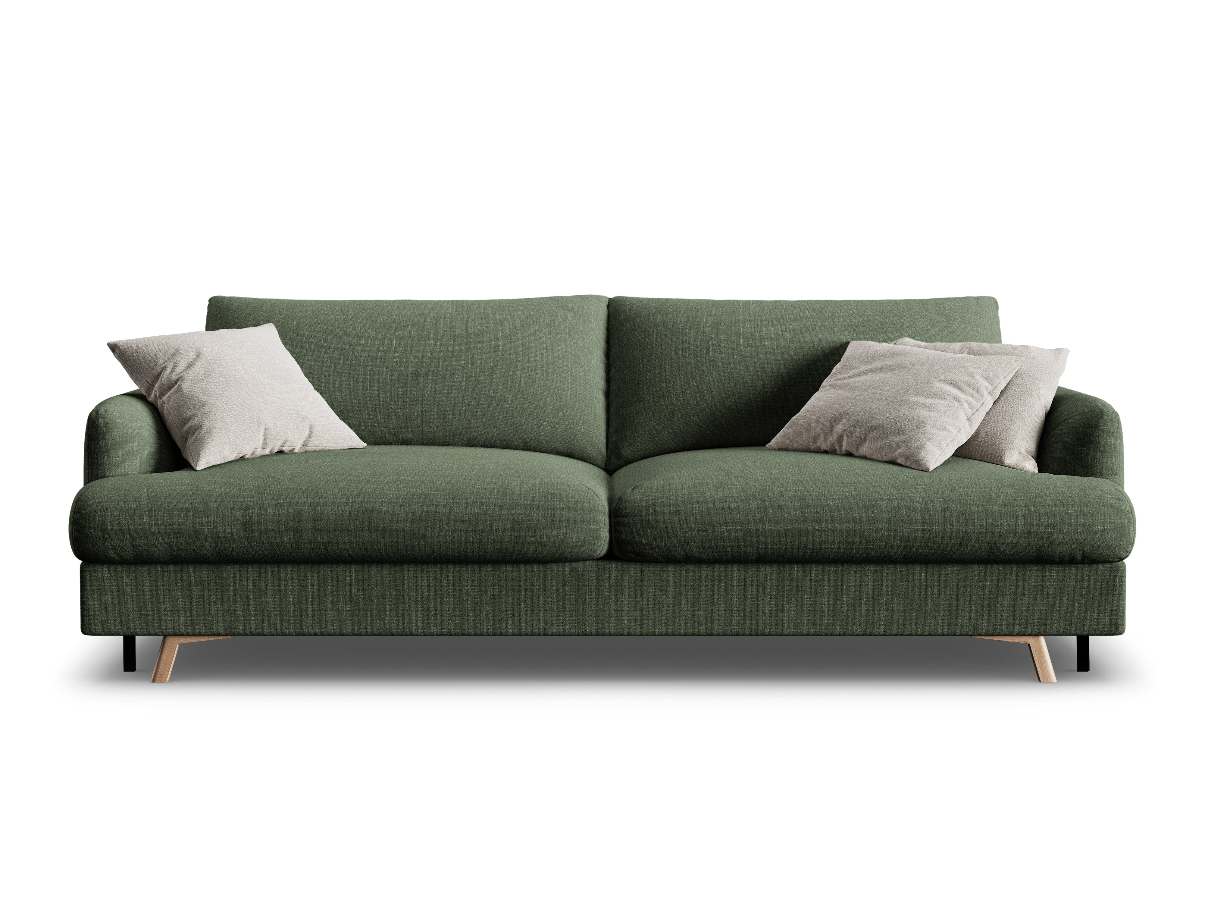 Sofa 3-zits met slaapfunctie NAOMI mosgroen