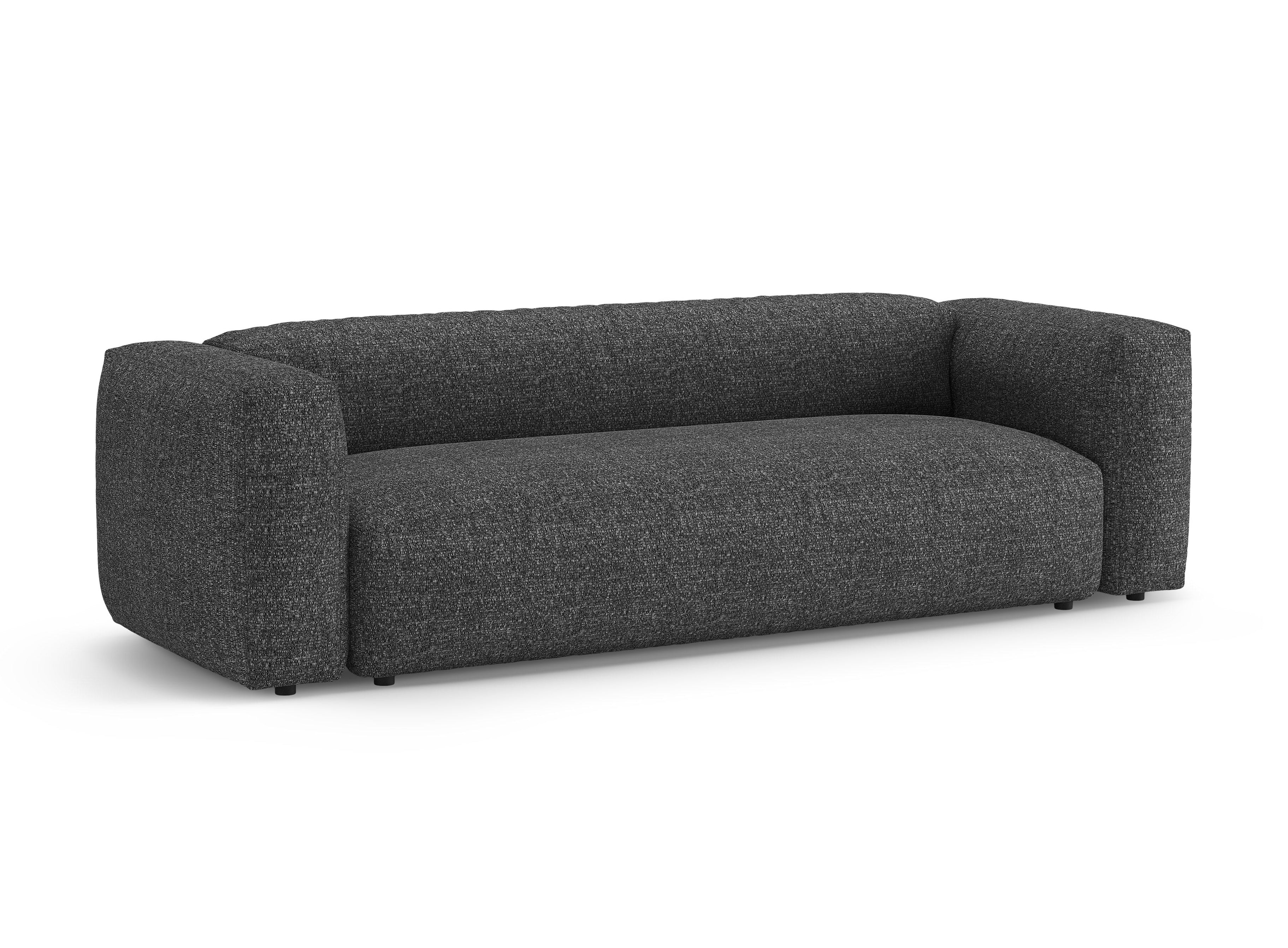 Sofa 3-zits met slaapfunctie MARTINA antraciet boucle