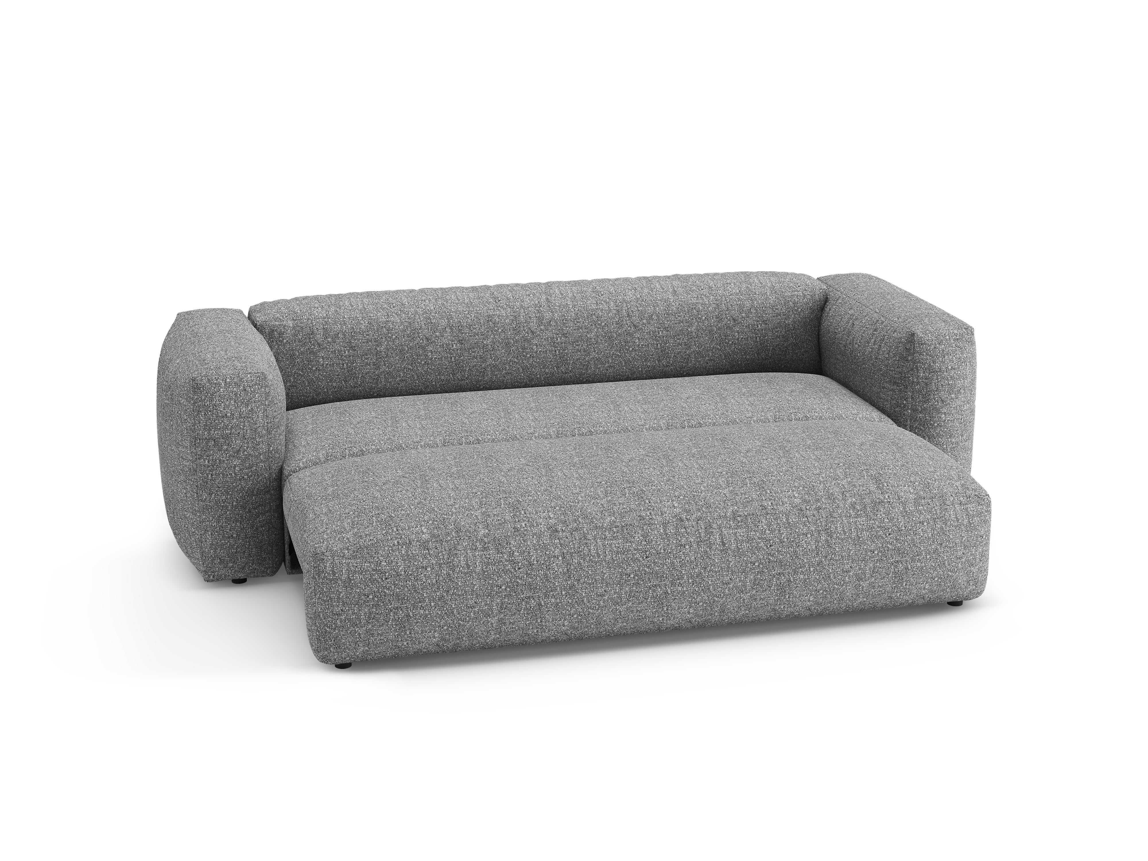 Sofa 3-zits met slaapfunctie MARTINA grafiet boucle