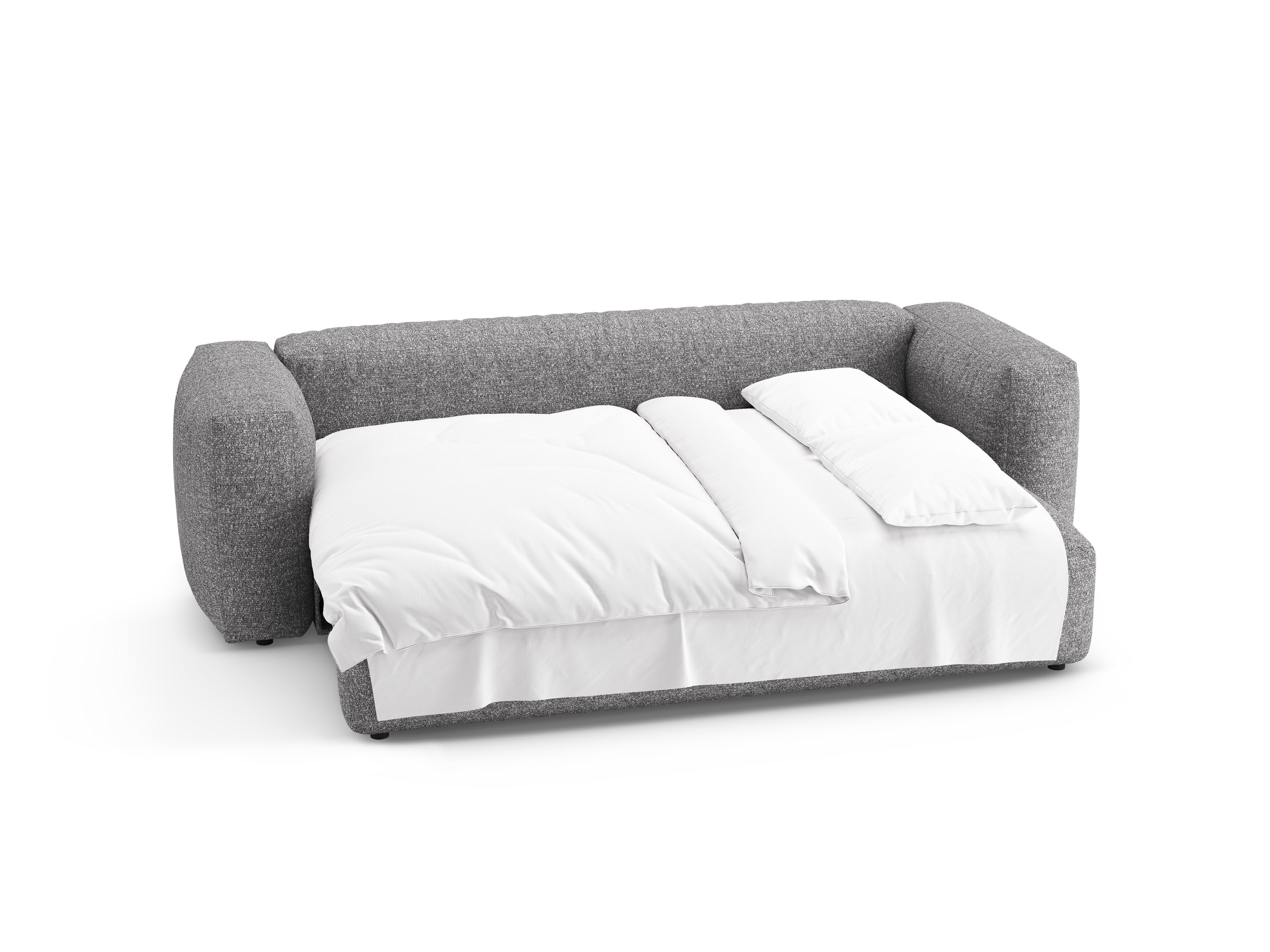 Sofa 3-zits met slaapfunctie MARTINA grafiet boucle