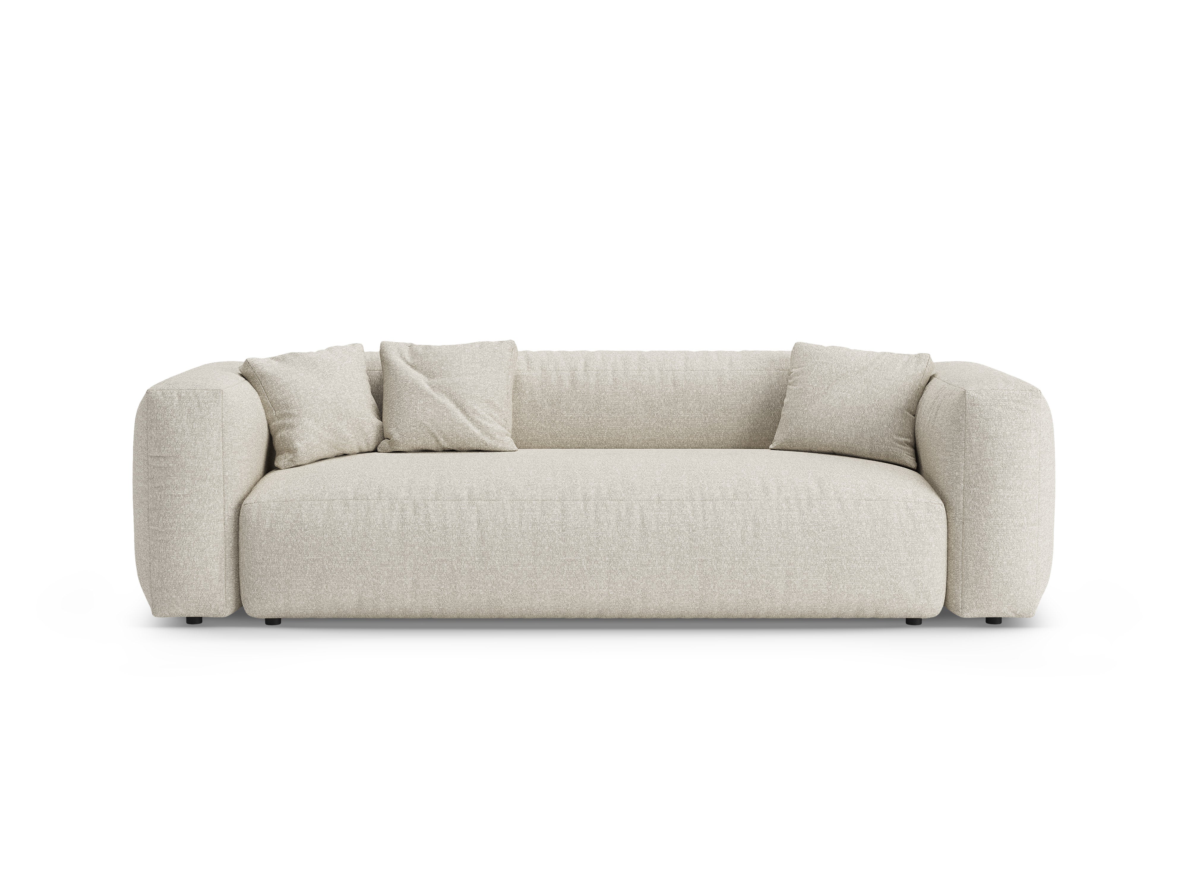 Sofa 3-zits met slaapfunctie MARTINA beige boucle