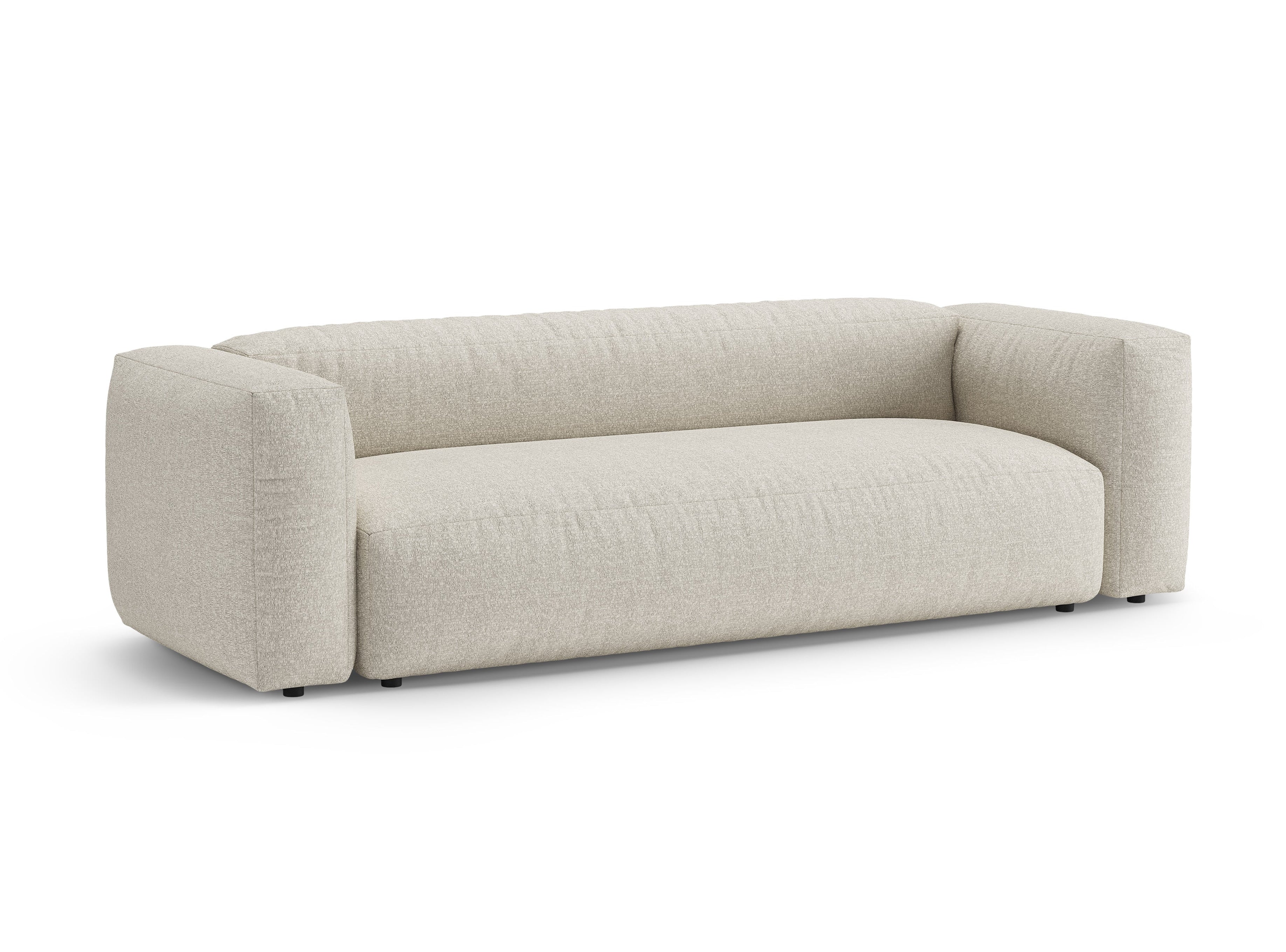 Sofa 3-zits met slaapfunctie MARTINA beige boucle