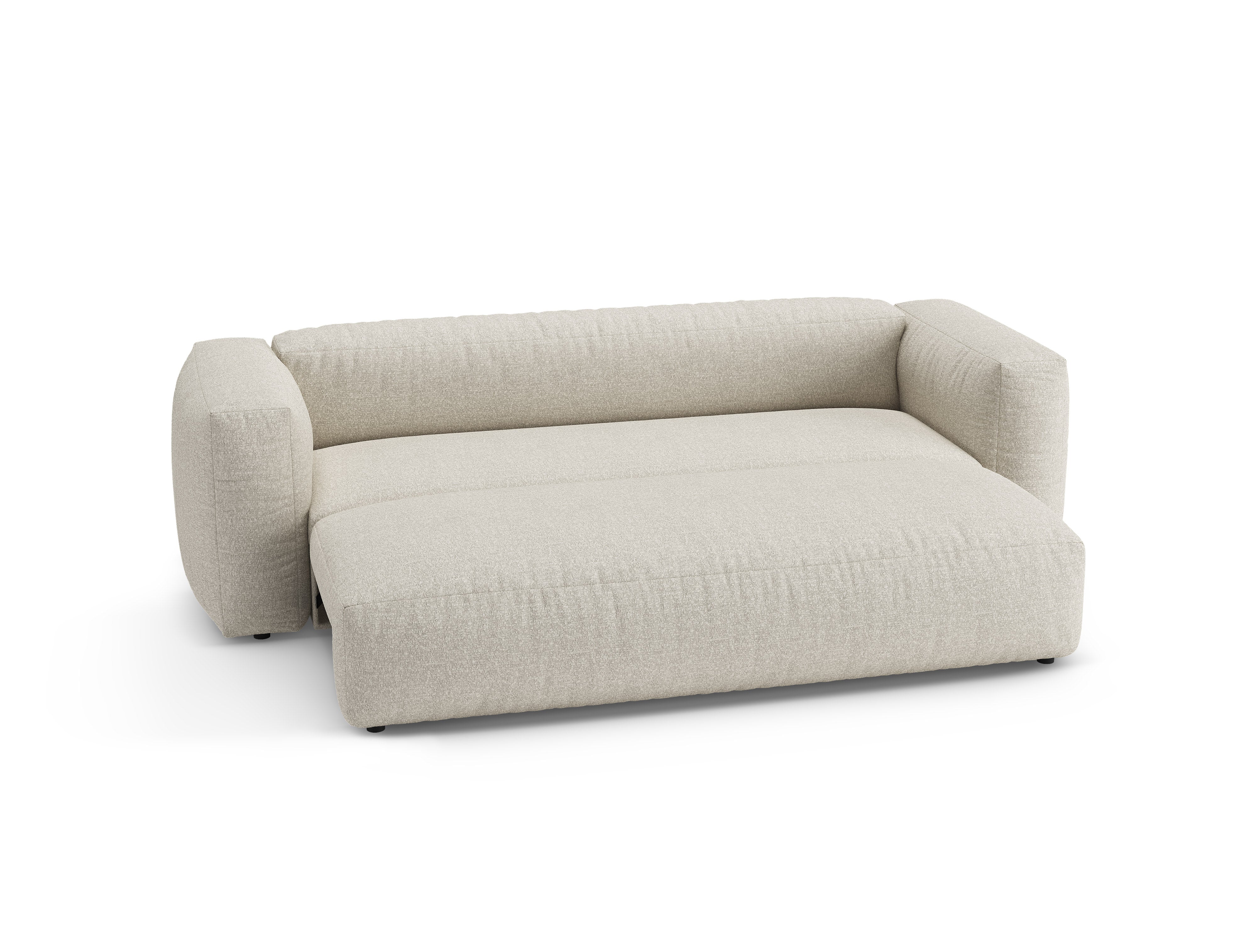Sofa 3-zits met slaapfunctie MARTINA beige boucle