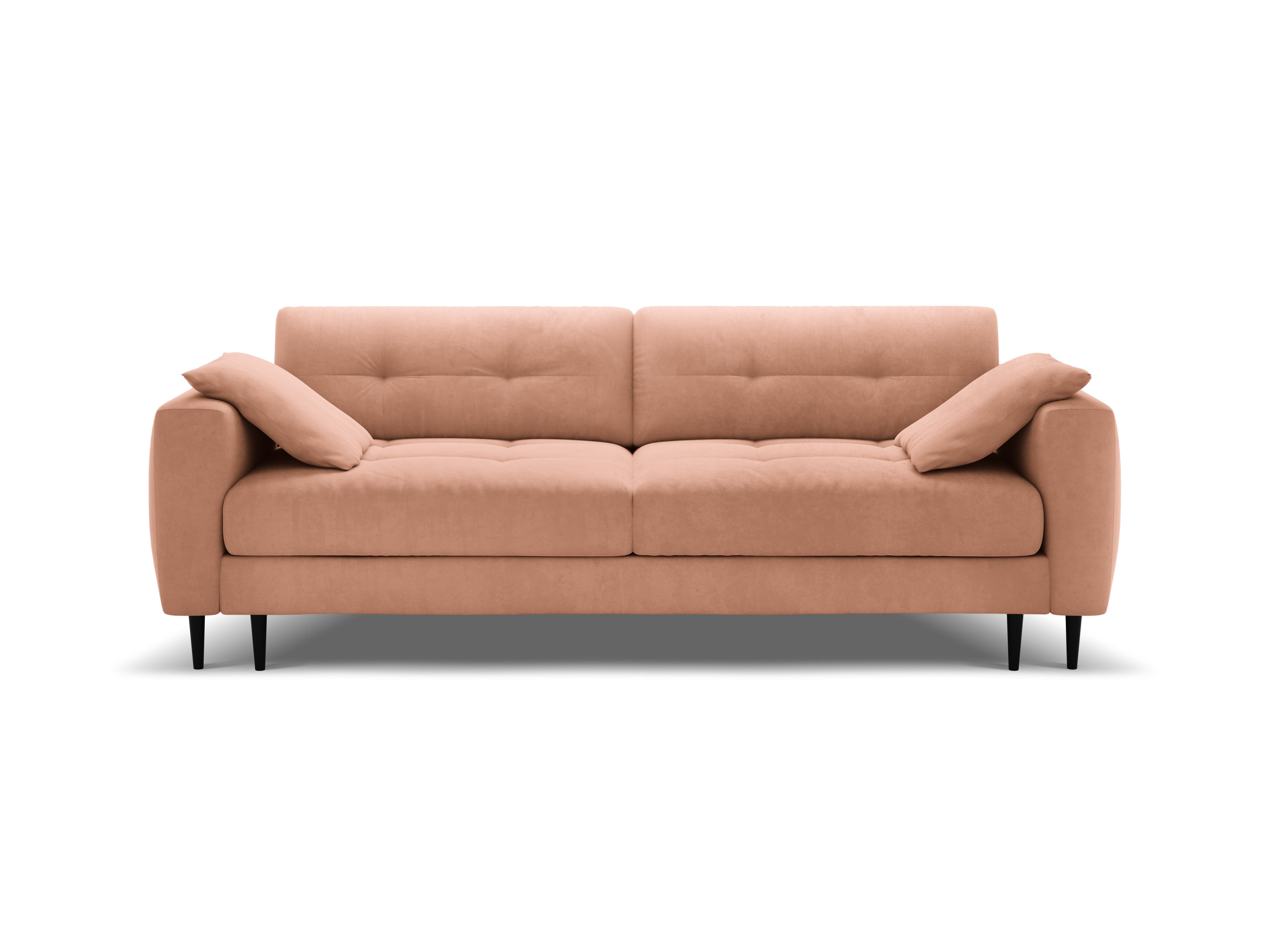 Pink 3-Seater Velvet Sofa with Sleeping Function BEMY