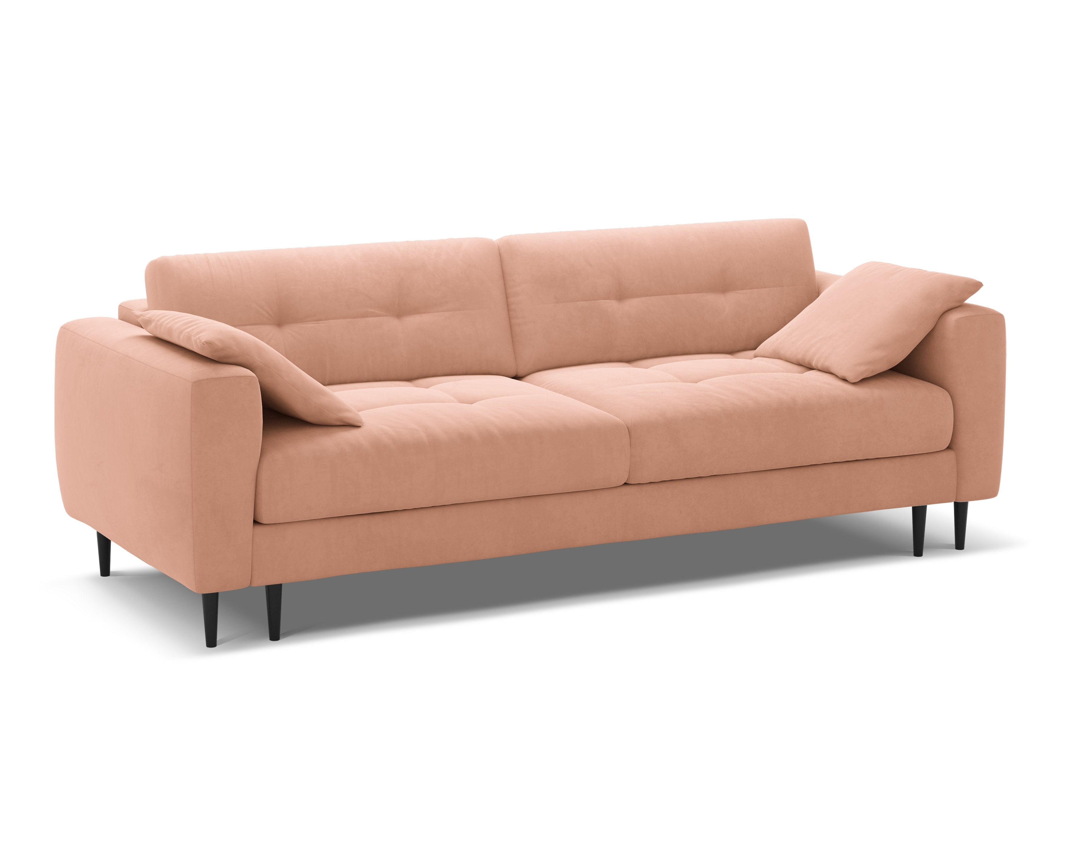 Pink 3-Seater Velvet Sofa with Sleeping Function BEMY