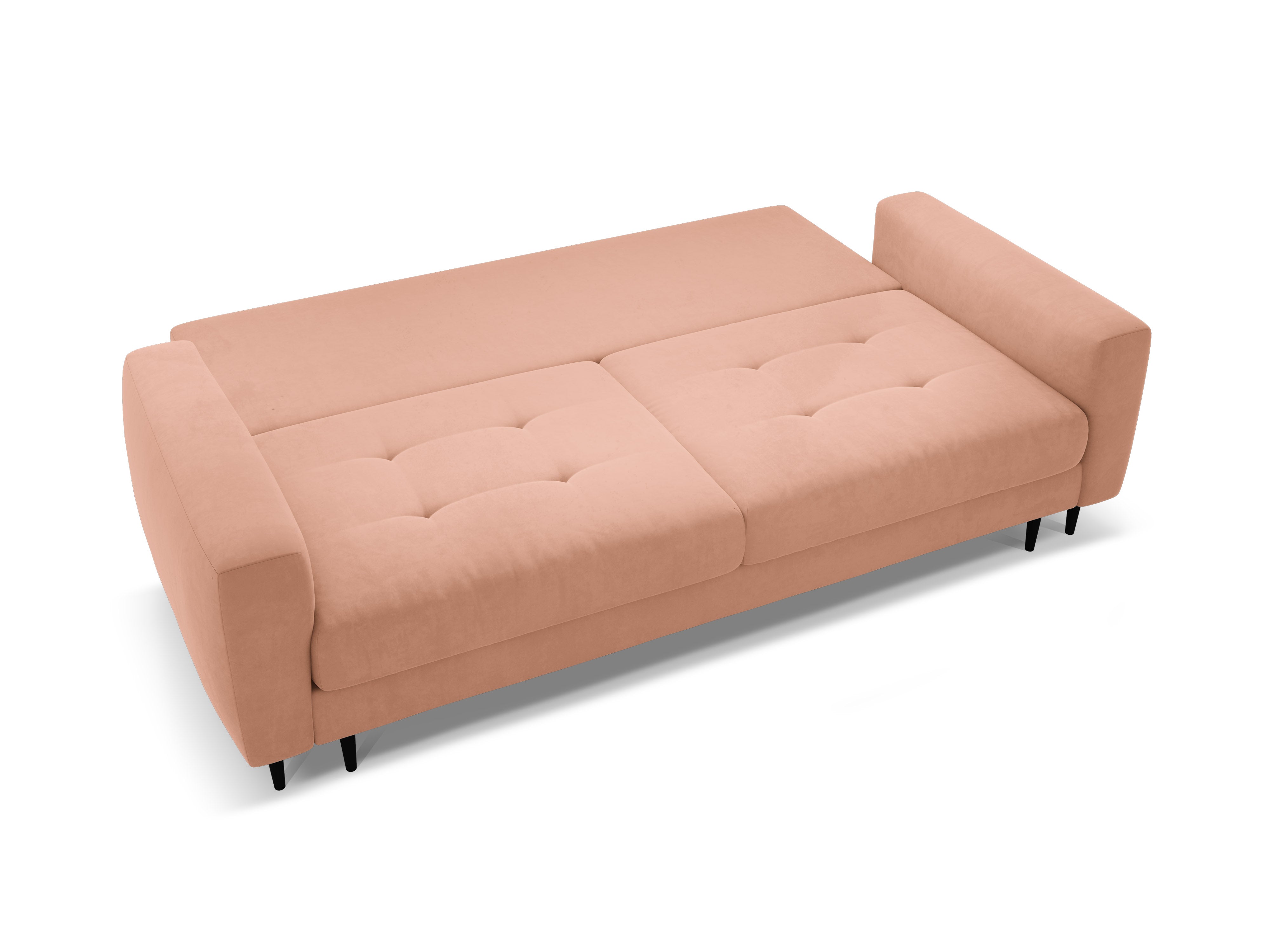 Pink 3-Seater Velvet Sofa with Sleeping Function BEMY
