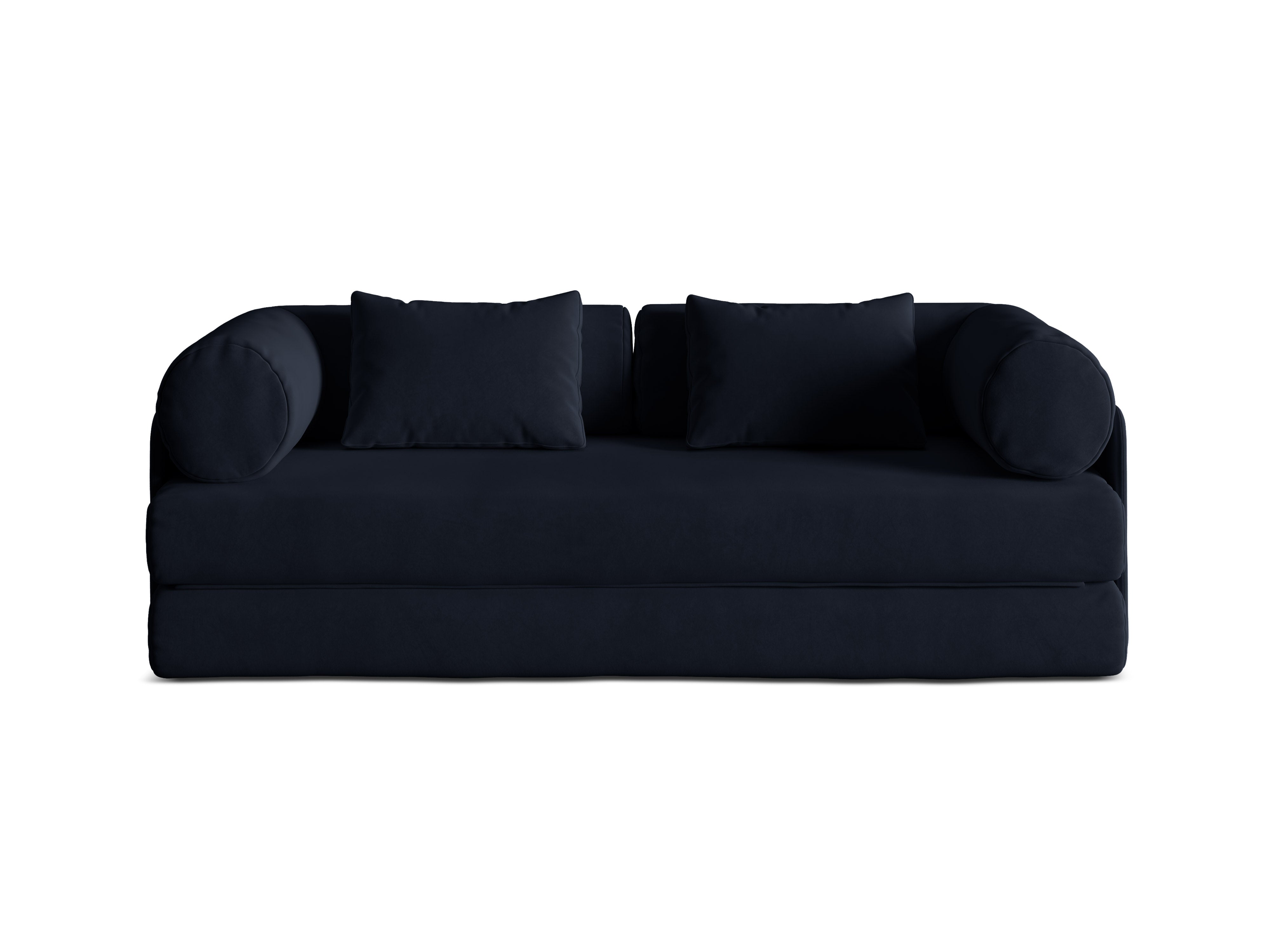 DREAMY koninklijk blauwe 3-zits fluwelen bank met slaapfunctie