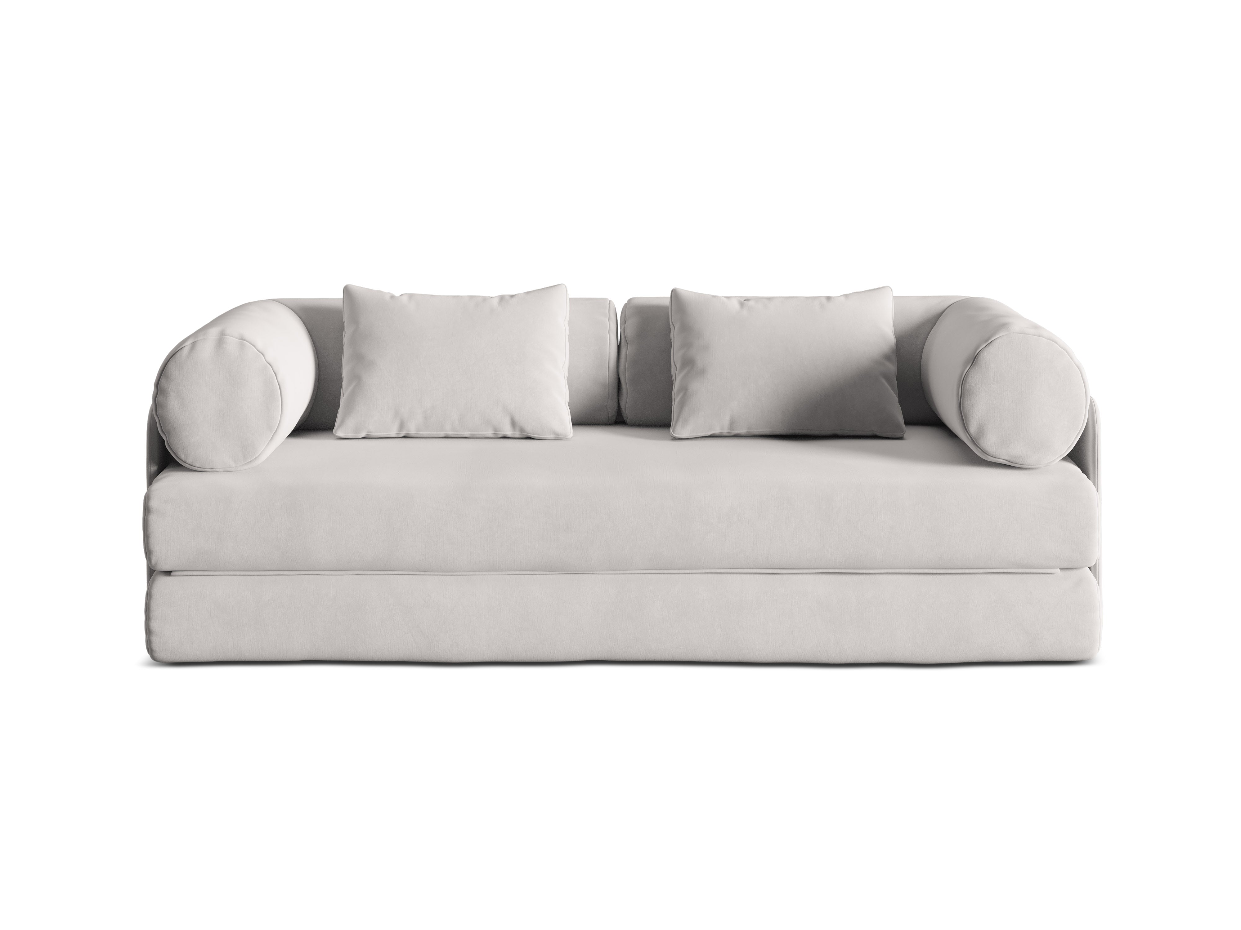 Sofa DREAMY 3-Sitzer mit Schlaffunktion in Hellgrau