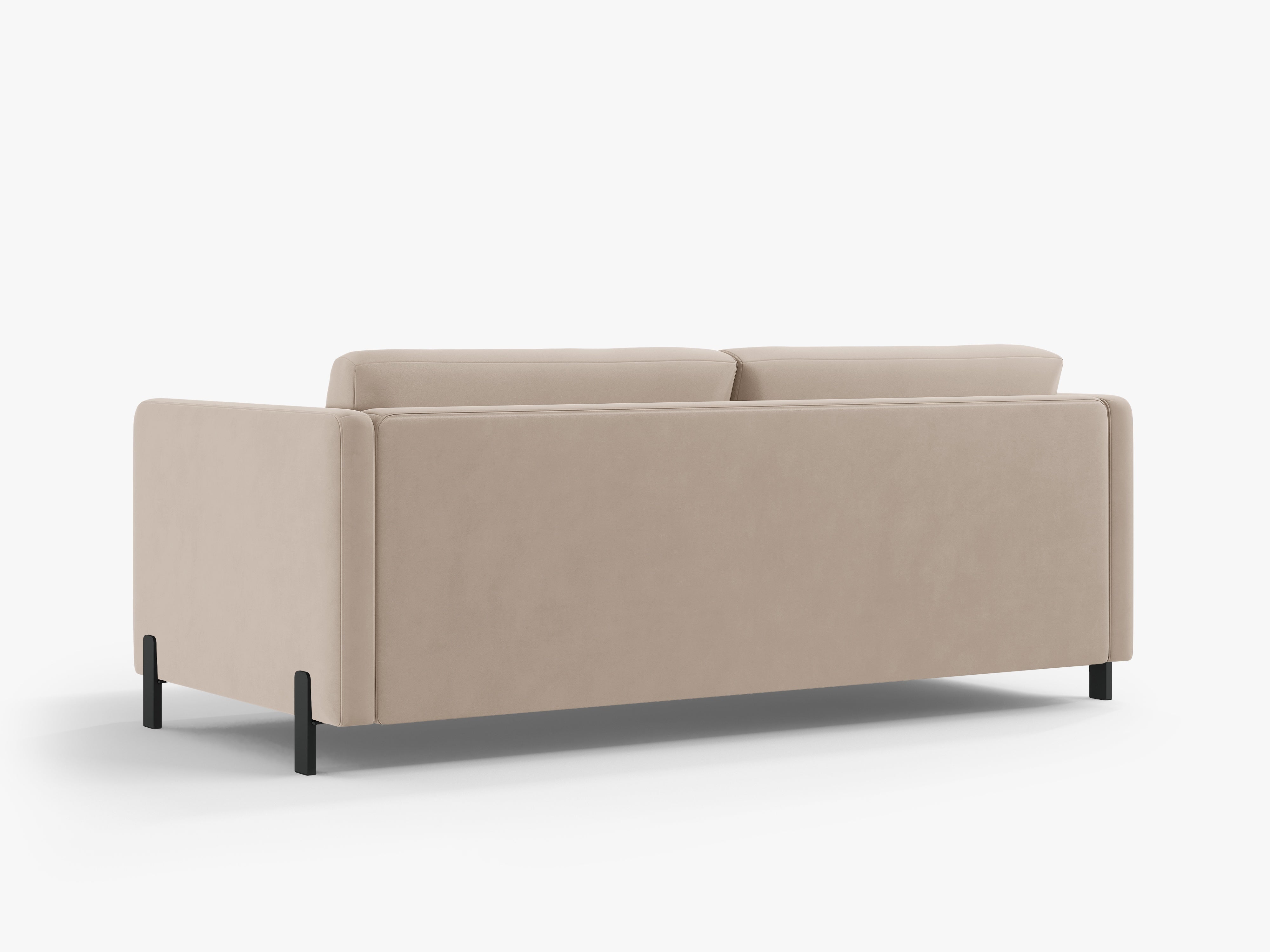 Velvet 3-seater sofa with sleeping function GLORIA beige