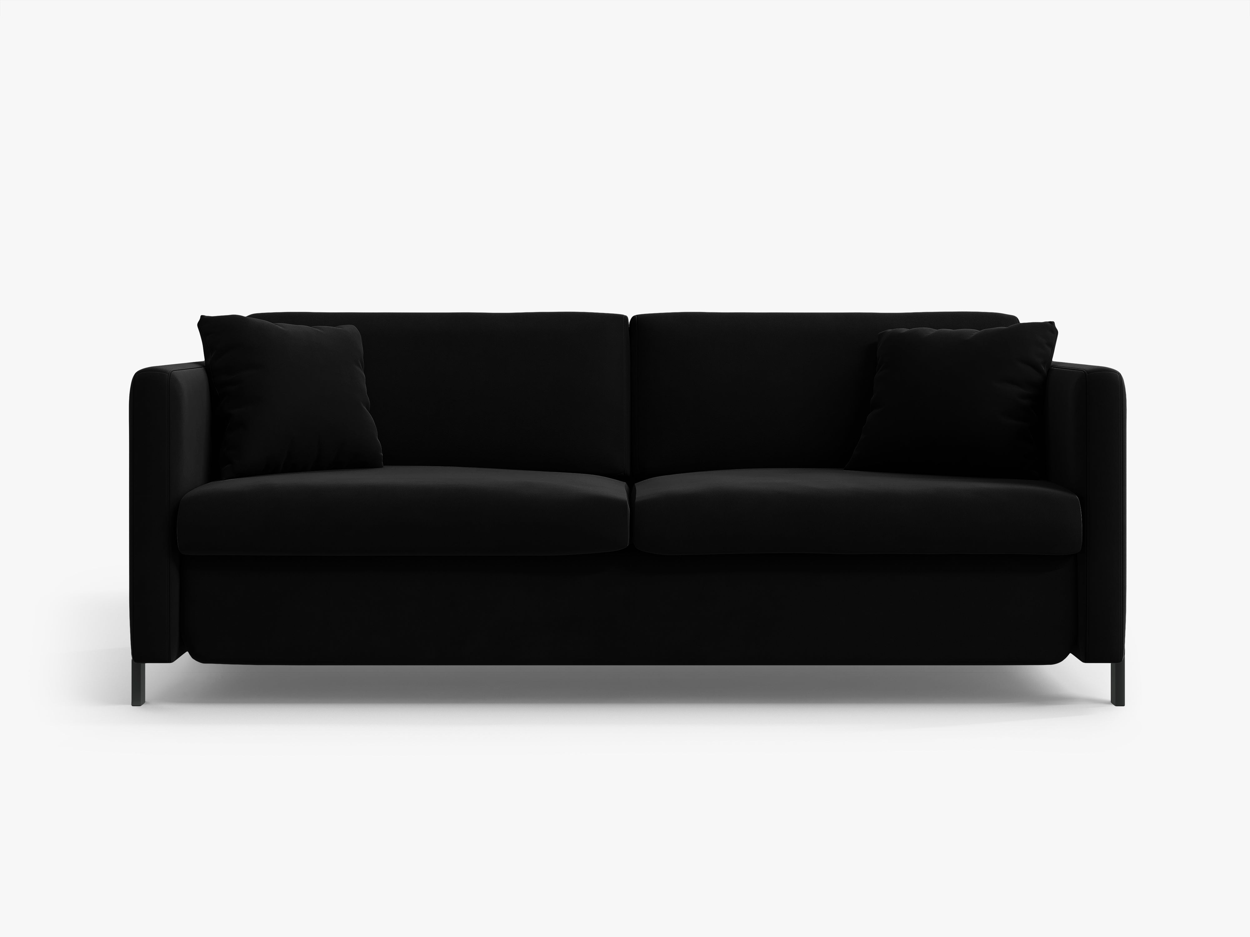 Velvet 3-seater sofa with sleeping function GLORIA black
