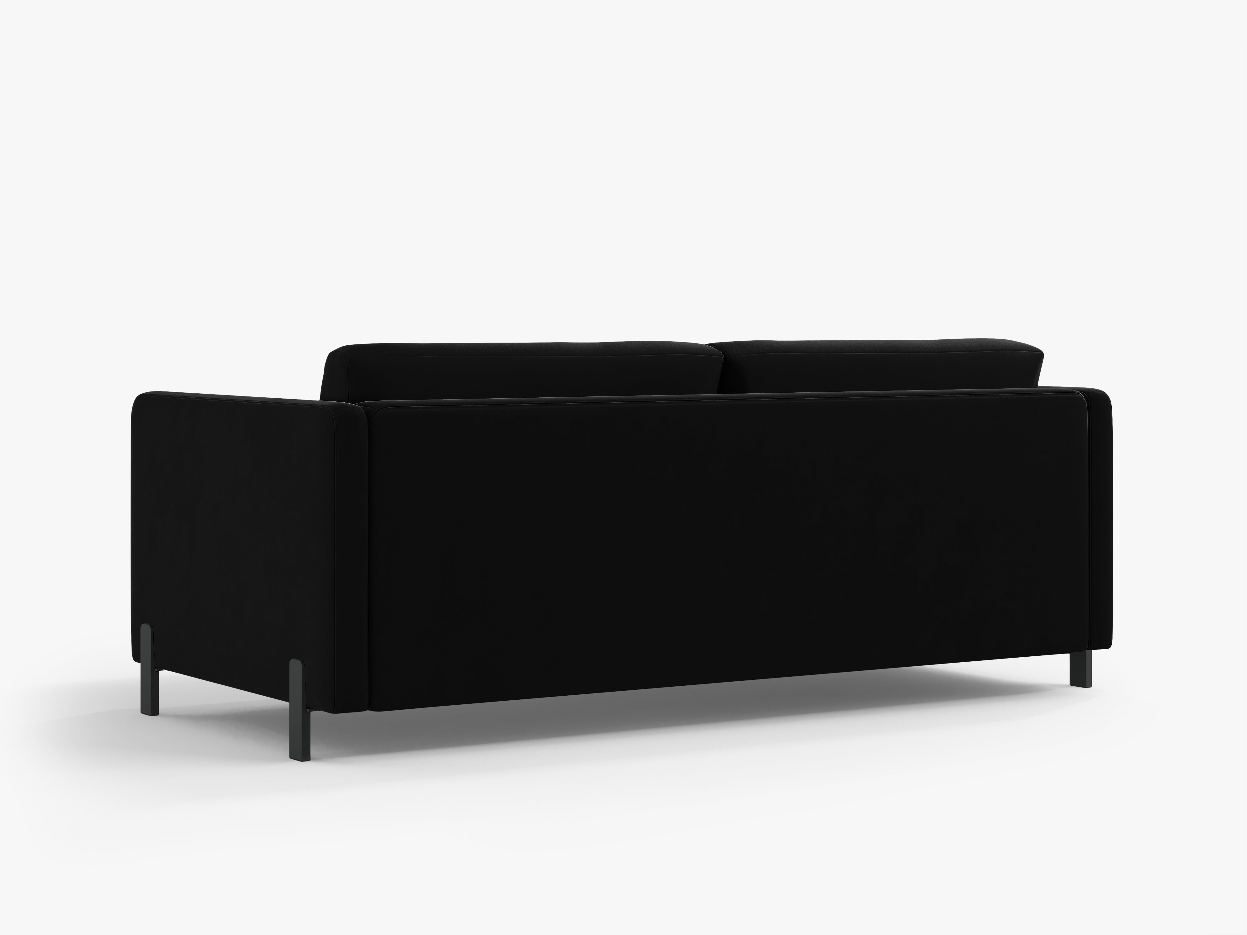 Velvet 3-seater sofa with sleeping function GLORIA black