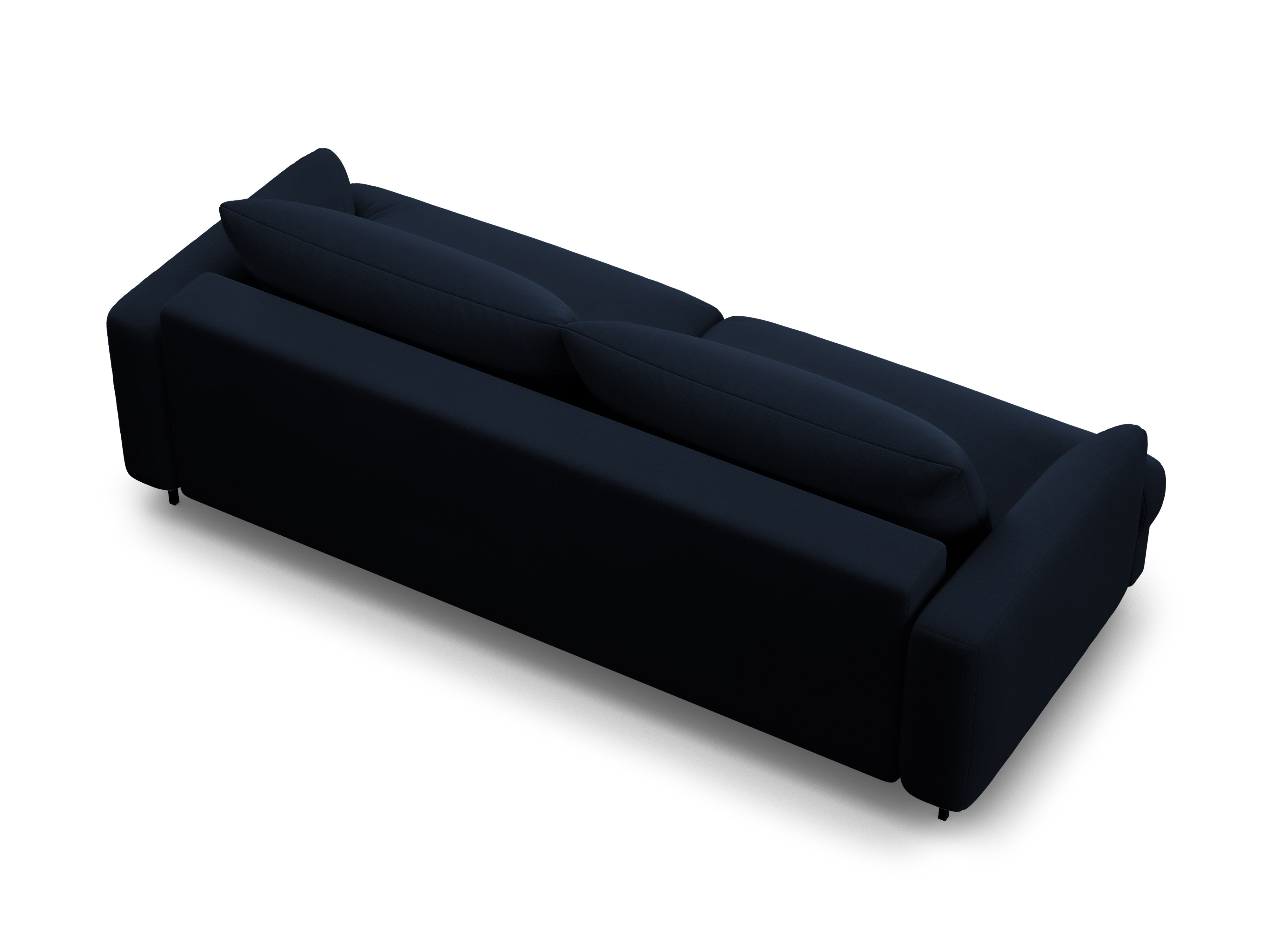 Sofa aus Samt für 3 Personen mit Schlaf-Funktion NAOMI königsblau