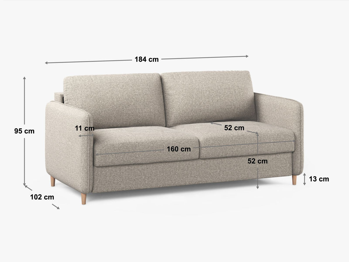 Sofa aksamitna 3-osobowa z funkcją spania SIMO zielony – ujęcie 6