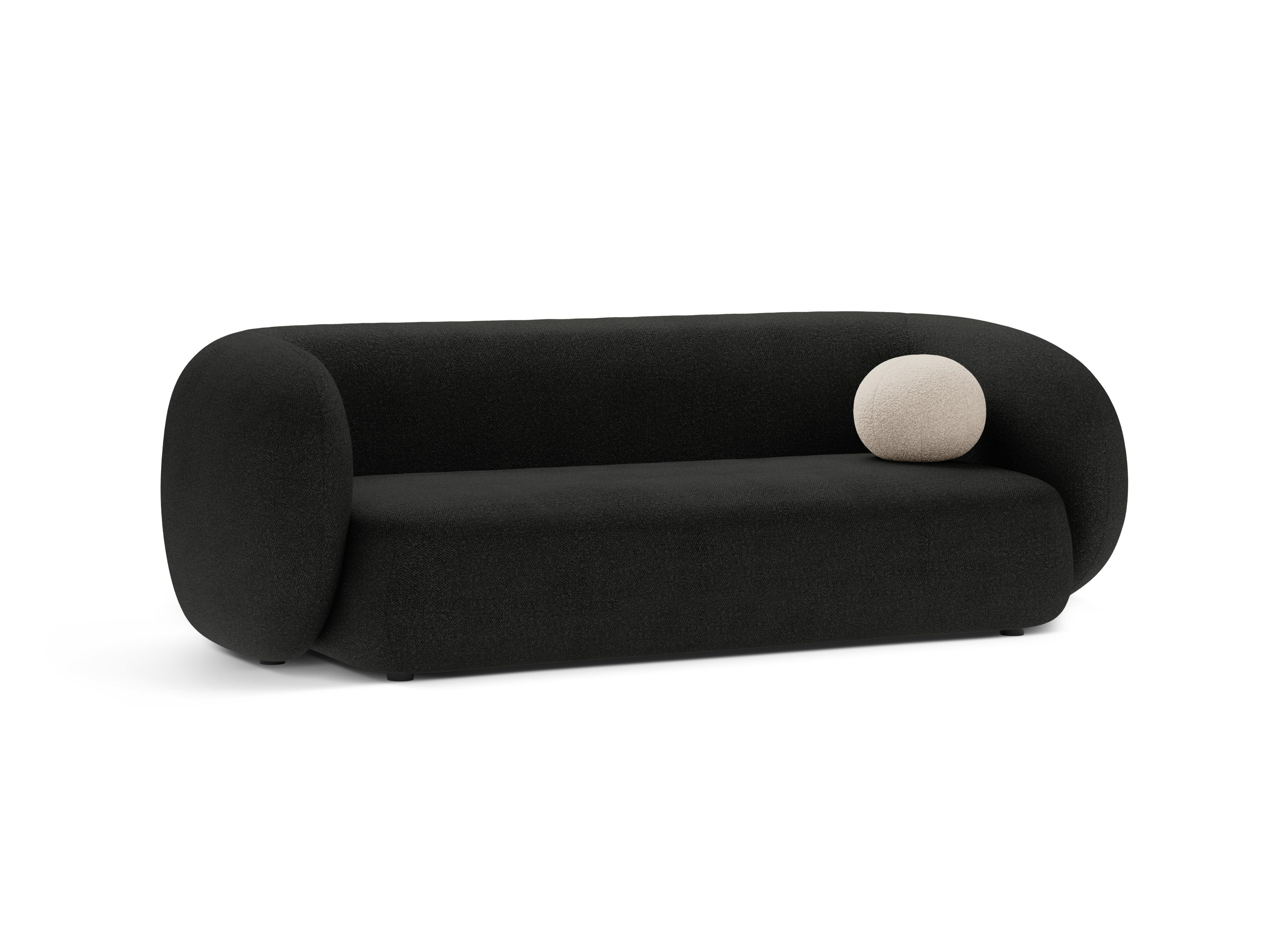 Sofa 3-zits KATE zwart boucle