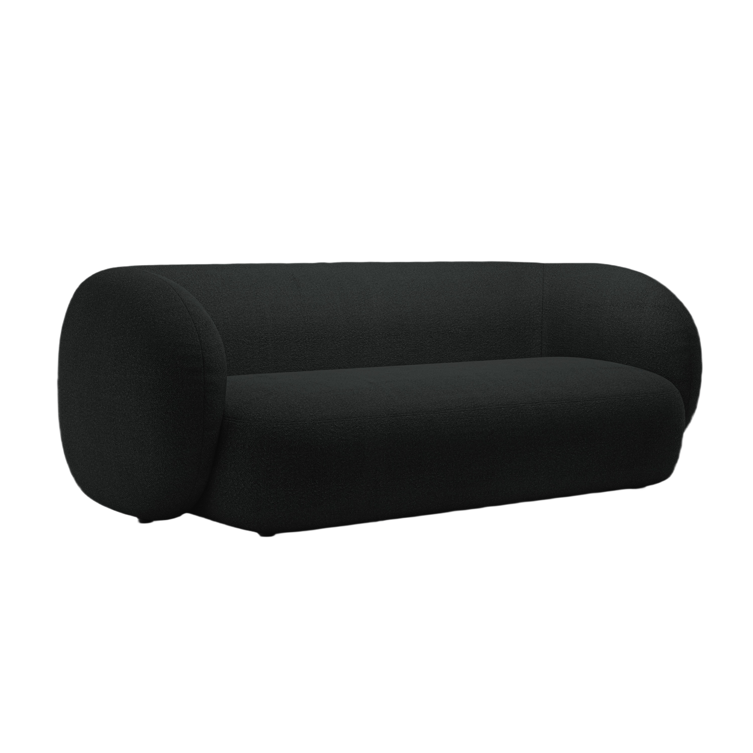 Sofa 3-Sitzer KATE schwarzes Boucle