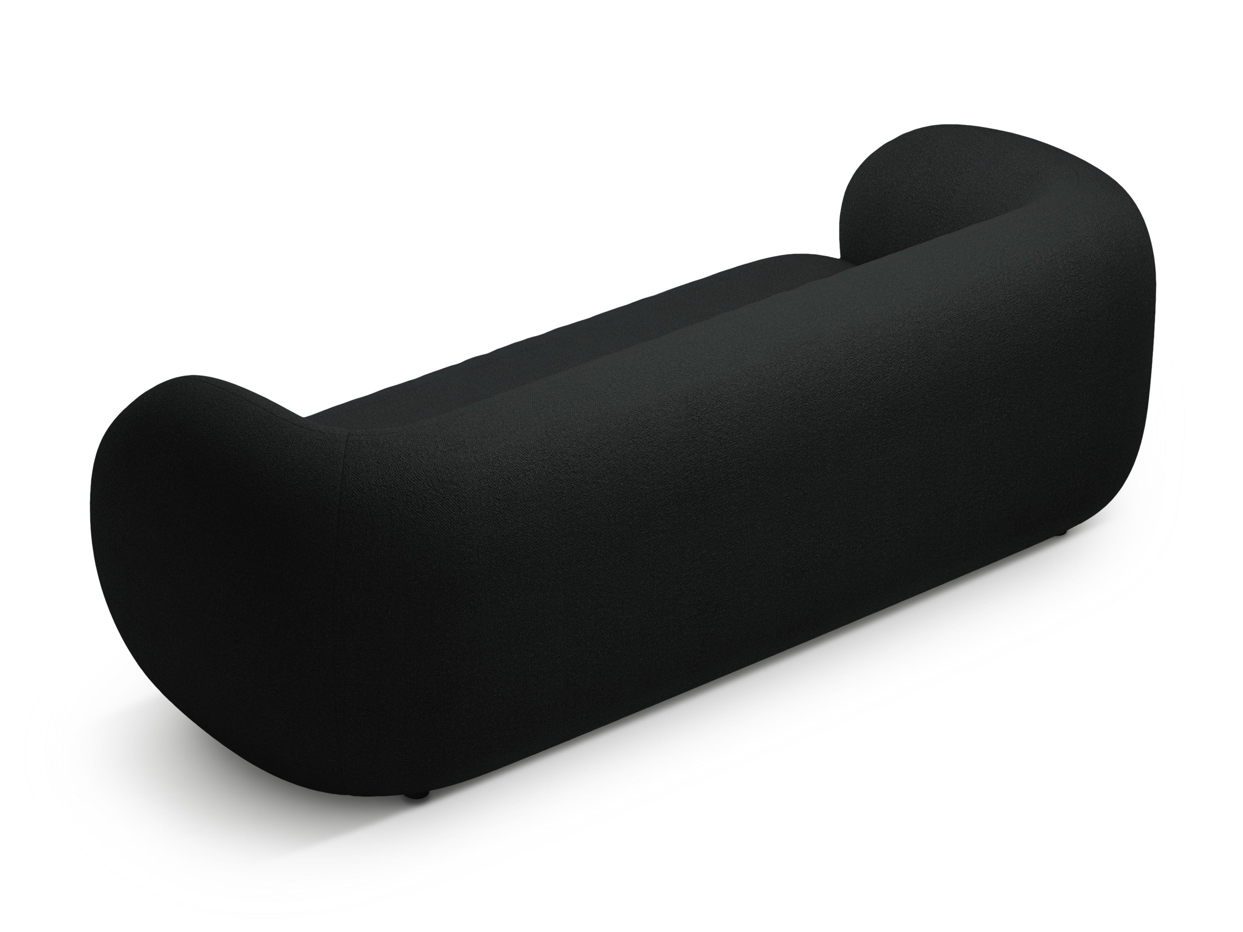 Sofa 3-Sitzer KATE schwarzes Boucle
