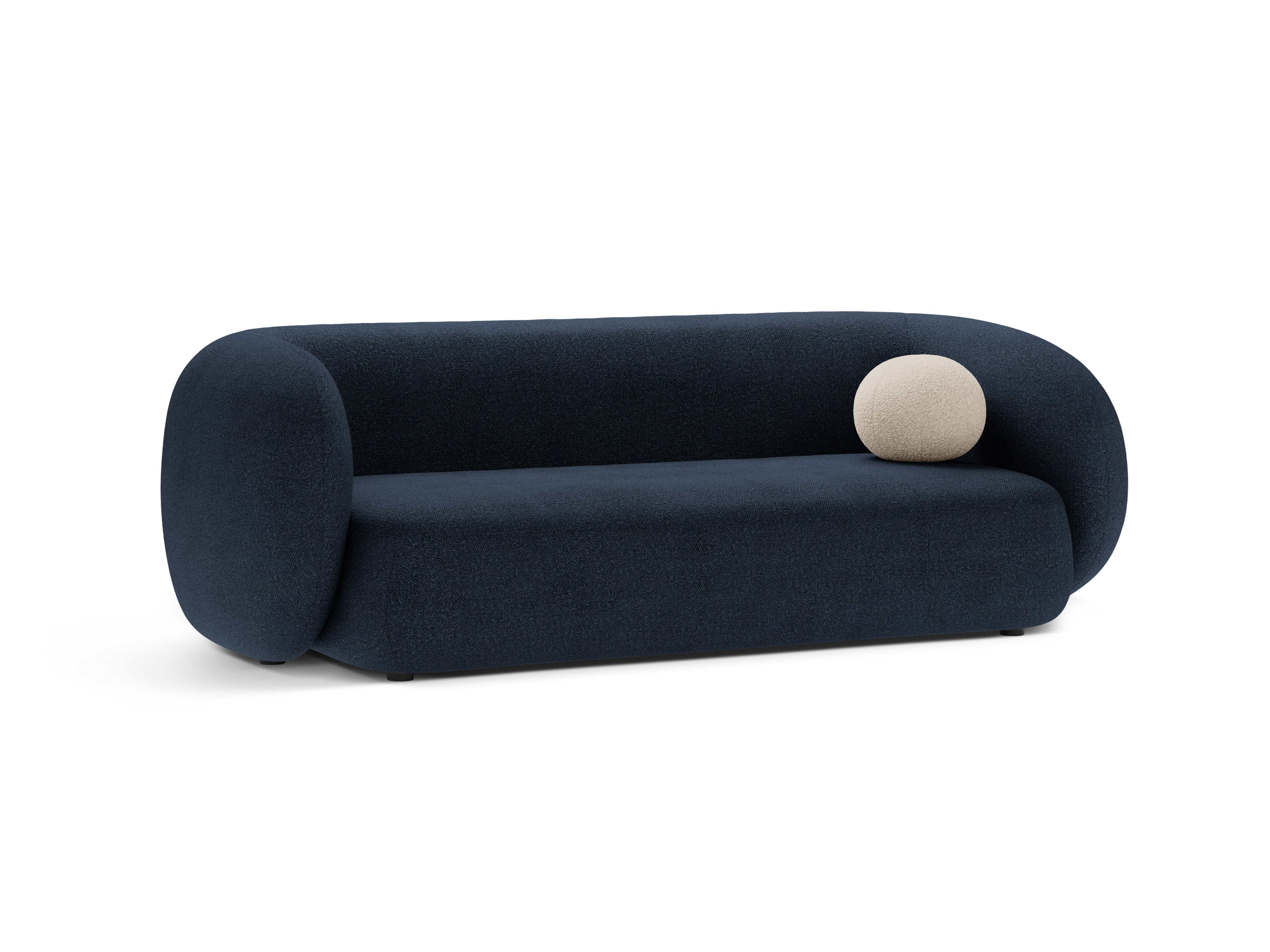 Sofa 3-sitzig KATE marineblau Boucle