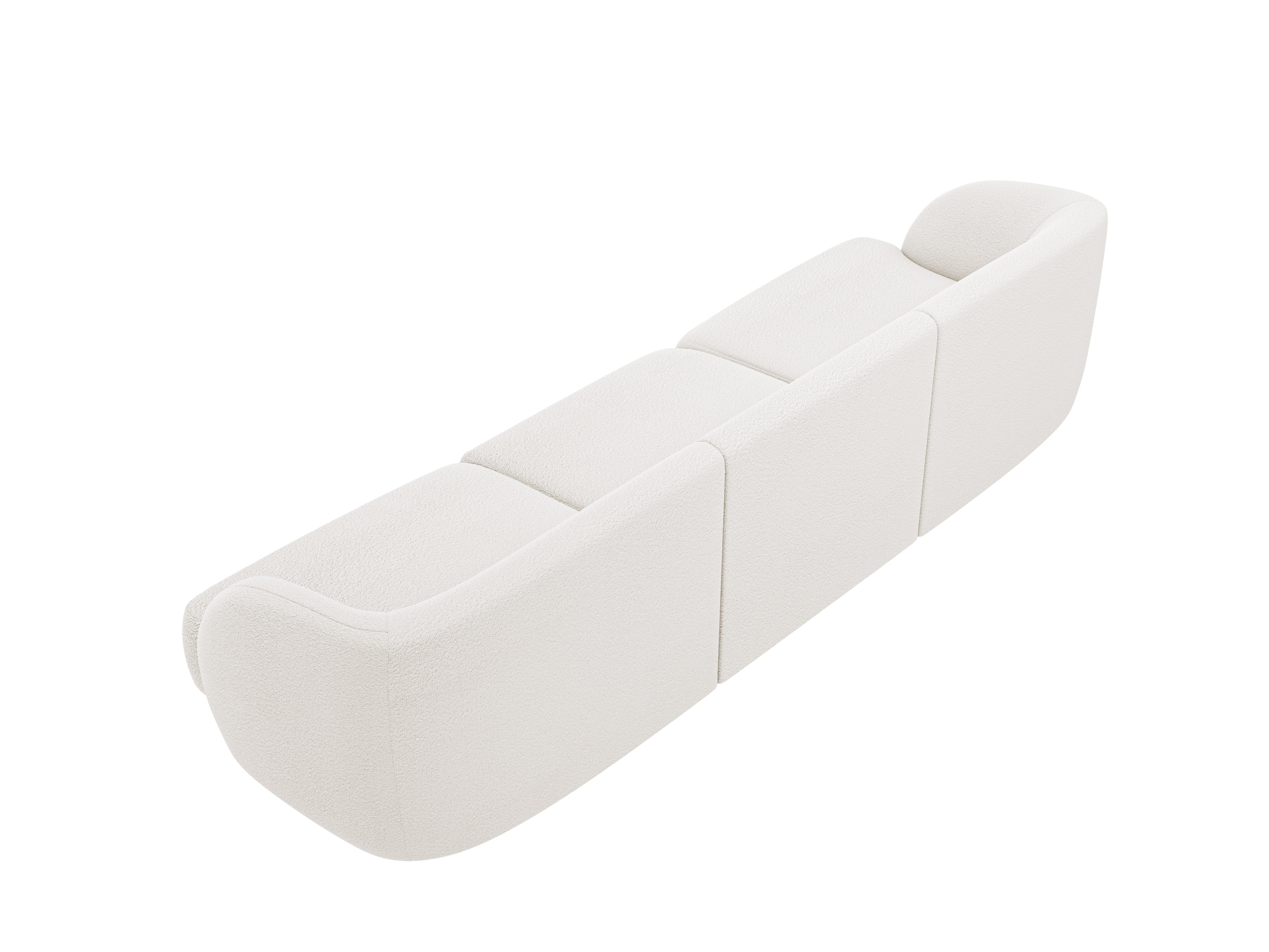 Sofa 3-zits MILEY wit boucle