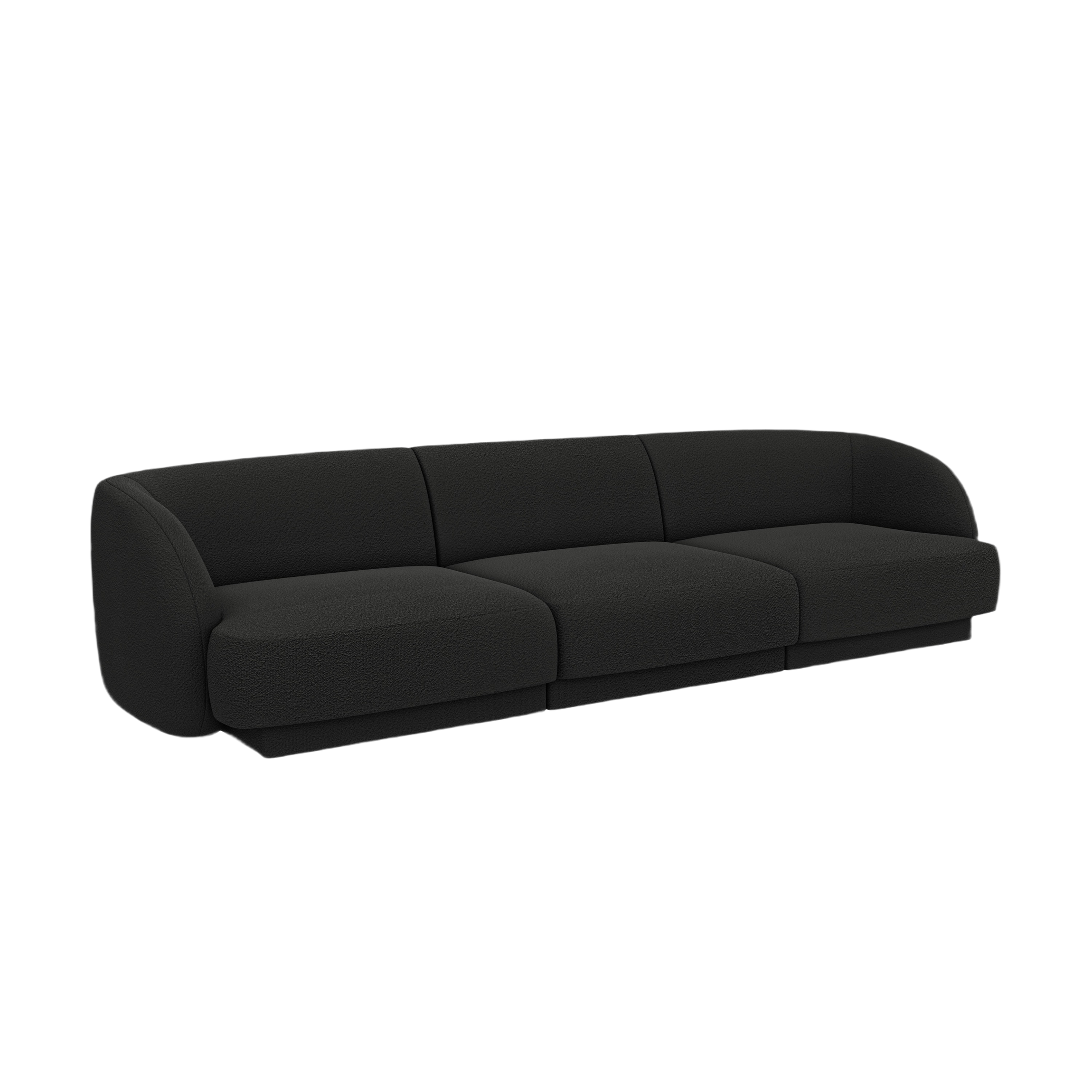 Sofa 3-zits MILEY zwart chenille