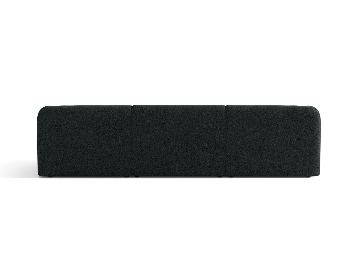 Sofa 3-osobowa MILEY czarny boucle – tkanina bouclé