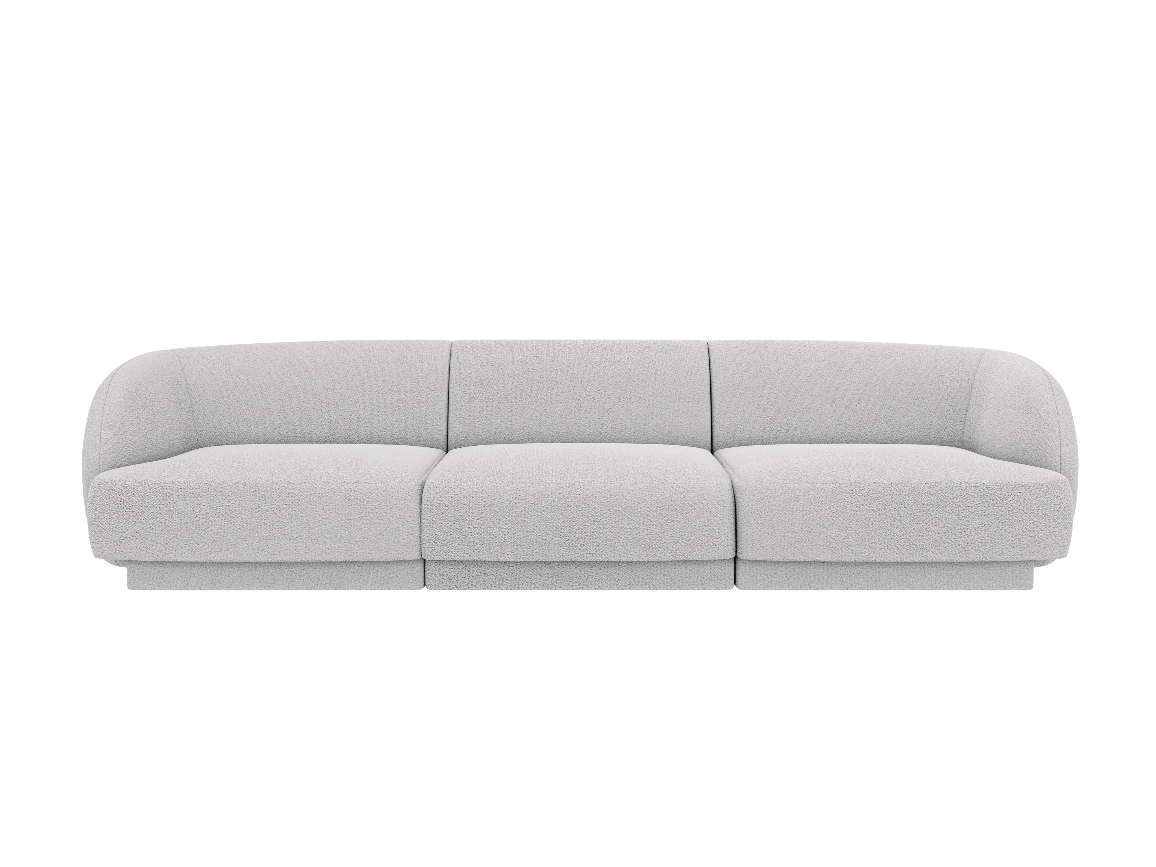 Sofa 3-zits MILEY lichtgrijze boucle