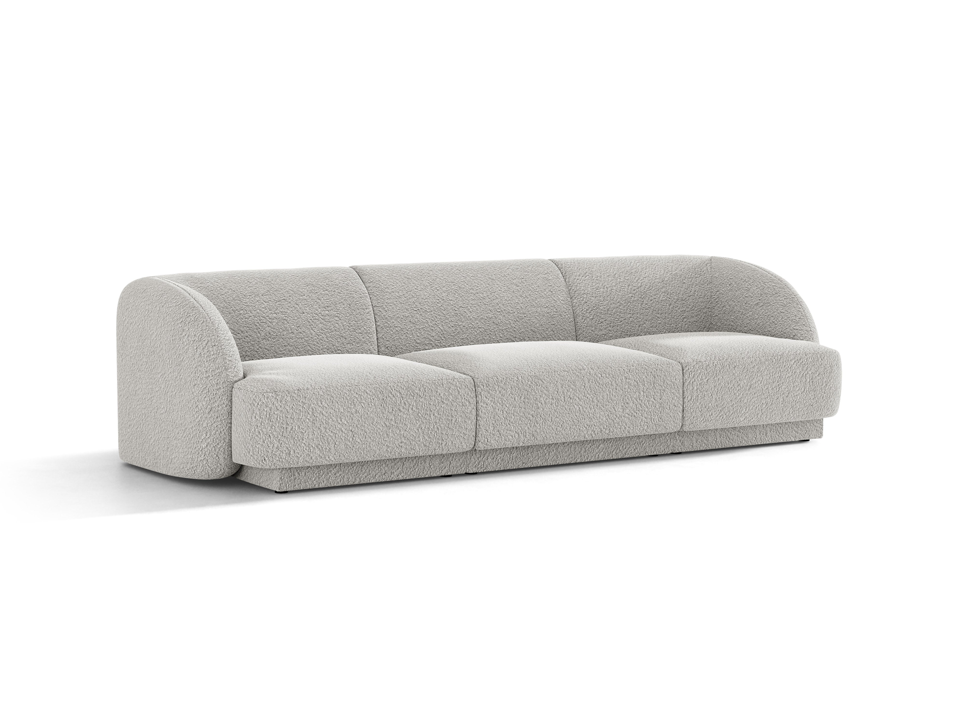 Sofa 3-osobowa MILEY jasnoszary boucle – Micadoni