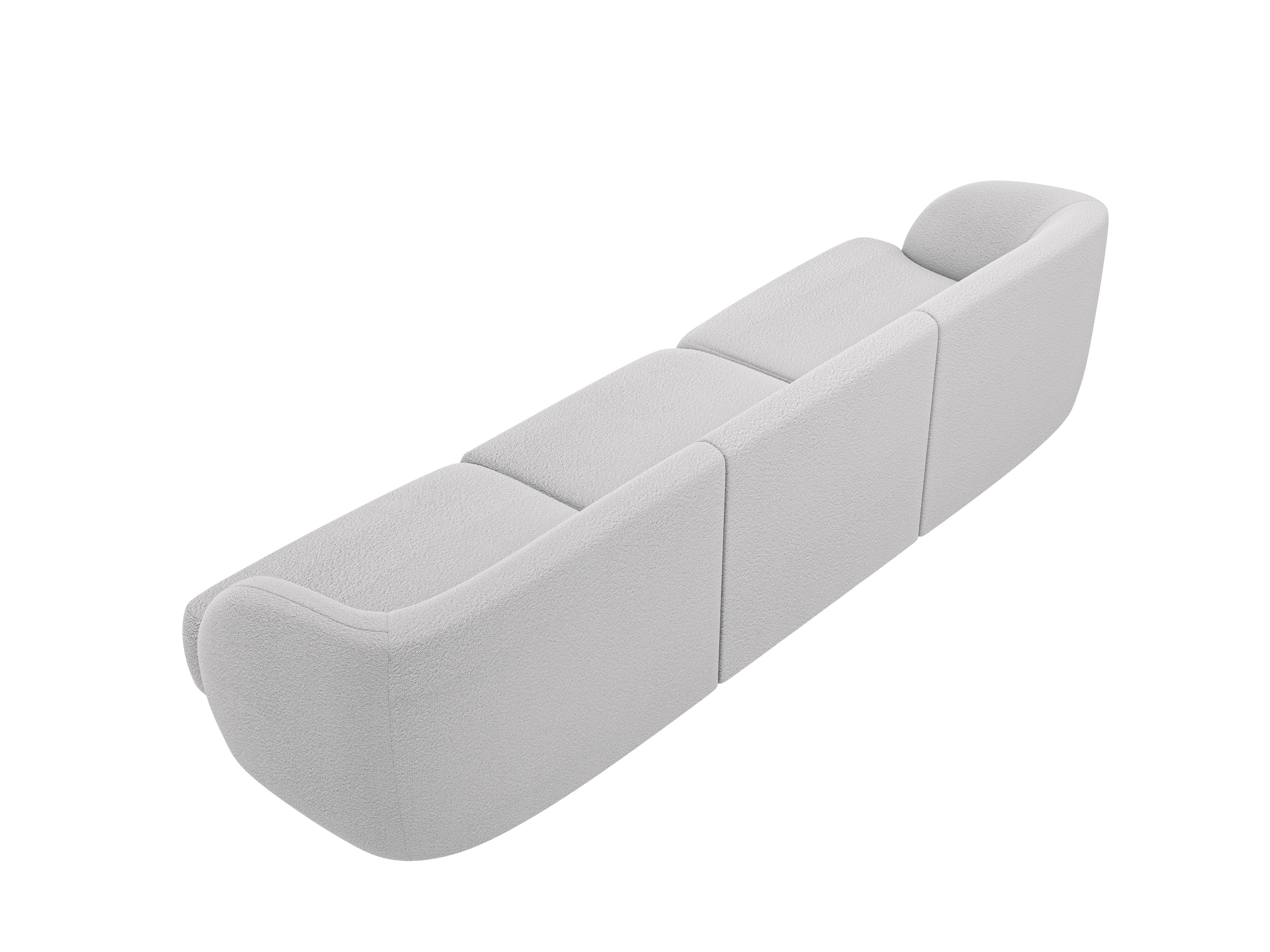 Sofa 3-zits MILEY lichtgrijze boucle