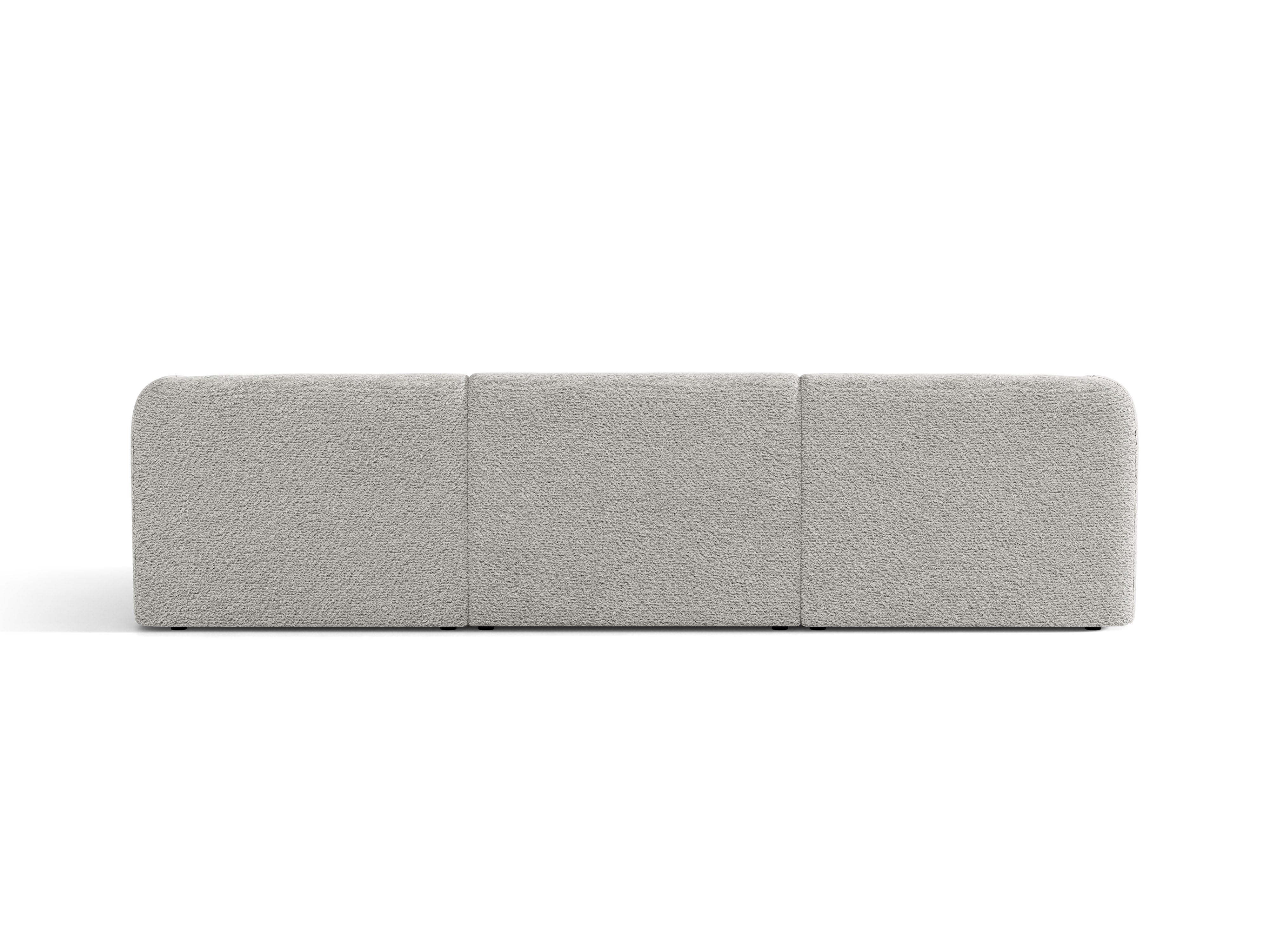 Sofa 3-osobowa MILEY jasnoszary boucle – tkanina bouclé