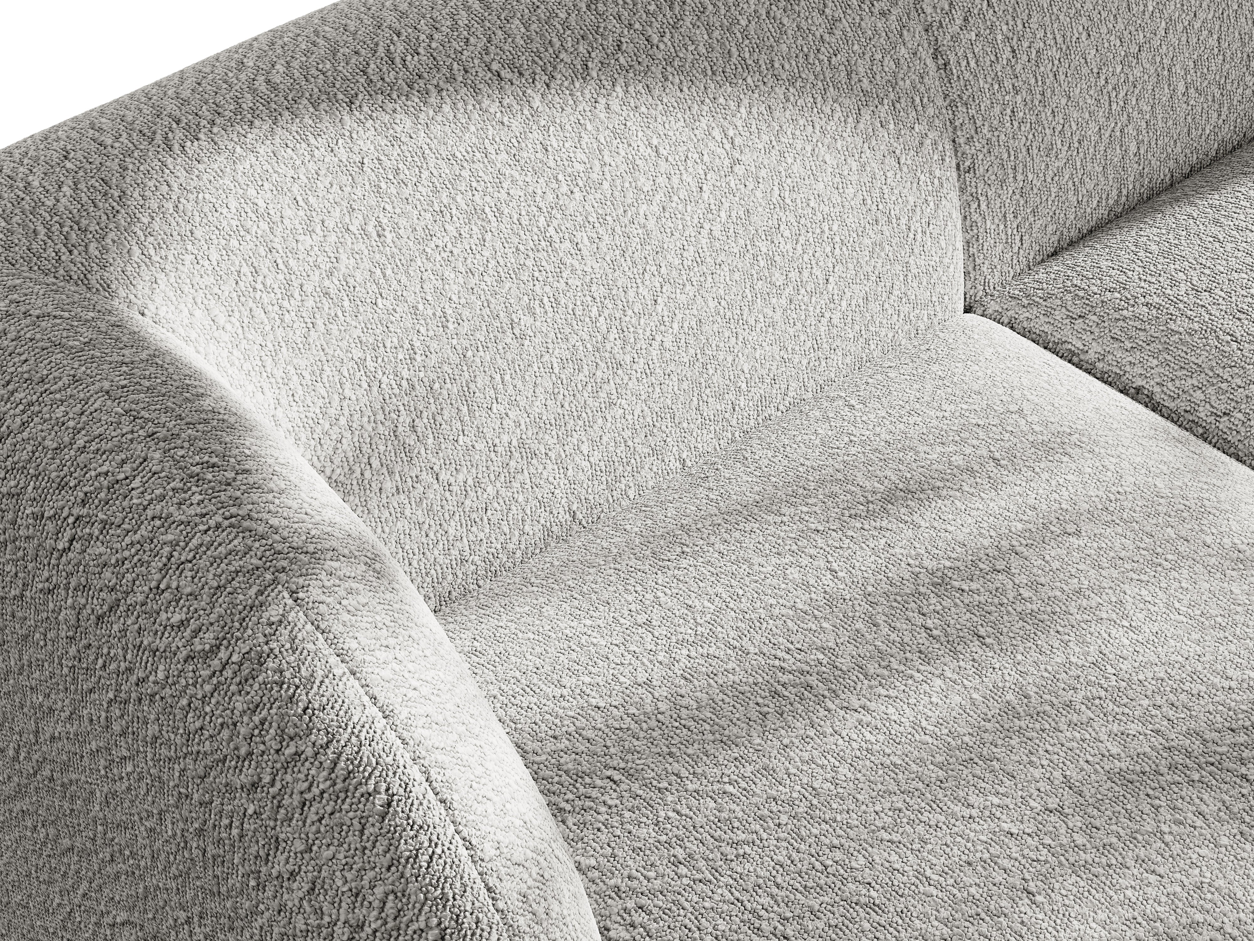 Sofa 3-osobowa MILEY jasnoszary boucle do salonu – Micadoni