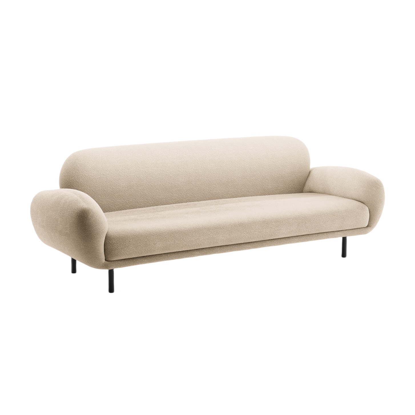 Sofa 3-zits POPPY beige boucle