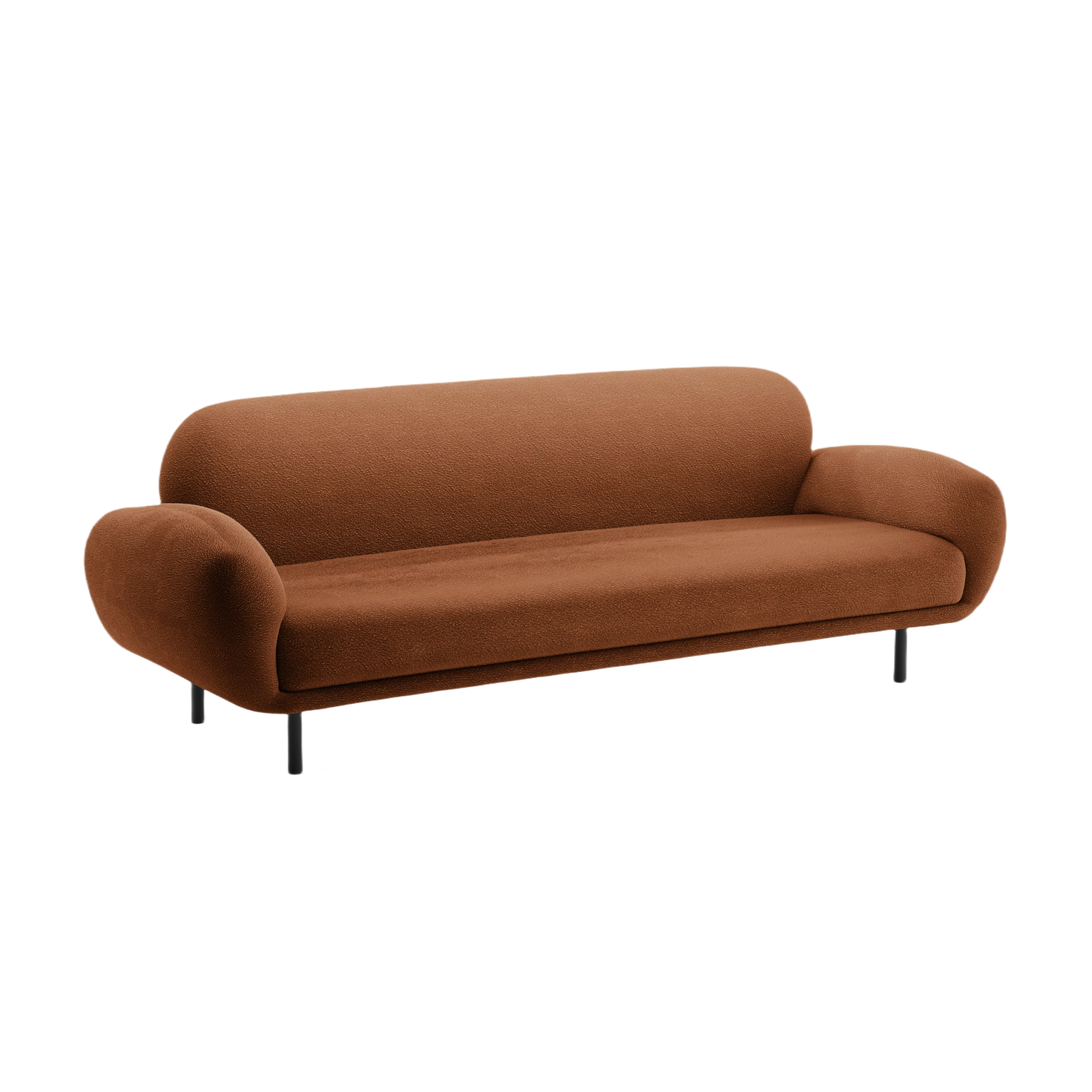 Sofa 3-zits POPPY terracotta boucle