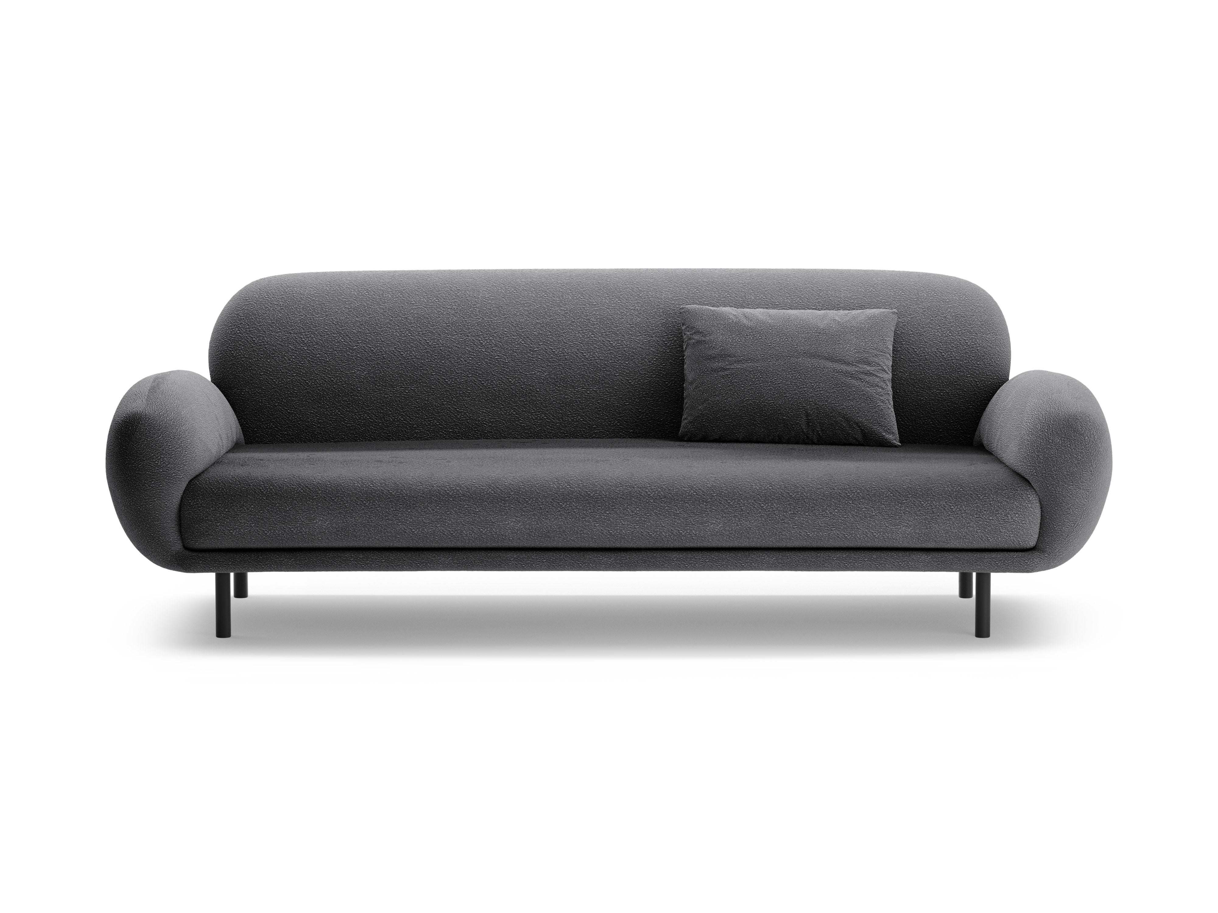 3-seater Sofa POPPY dark gray boucle