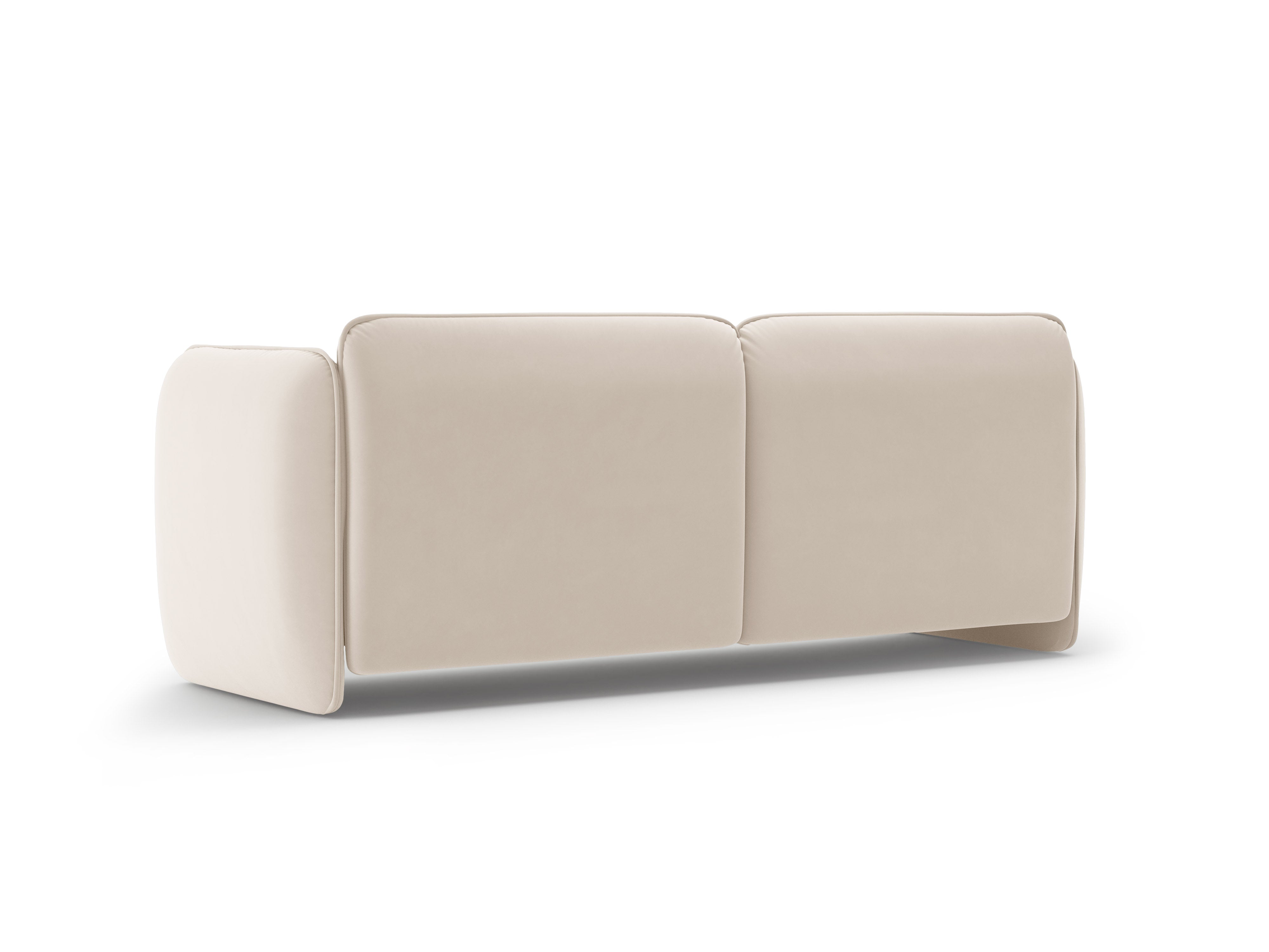 Sofa 3-zits fluweel GEORGIA lichtbeige