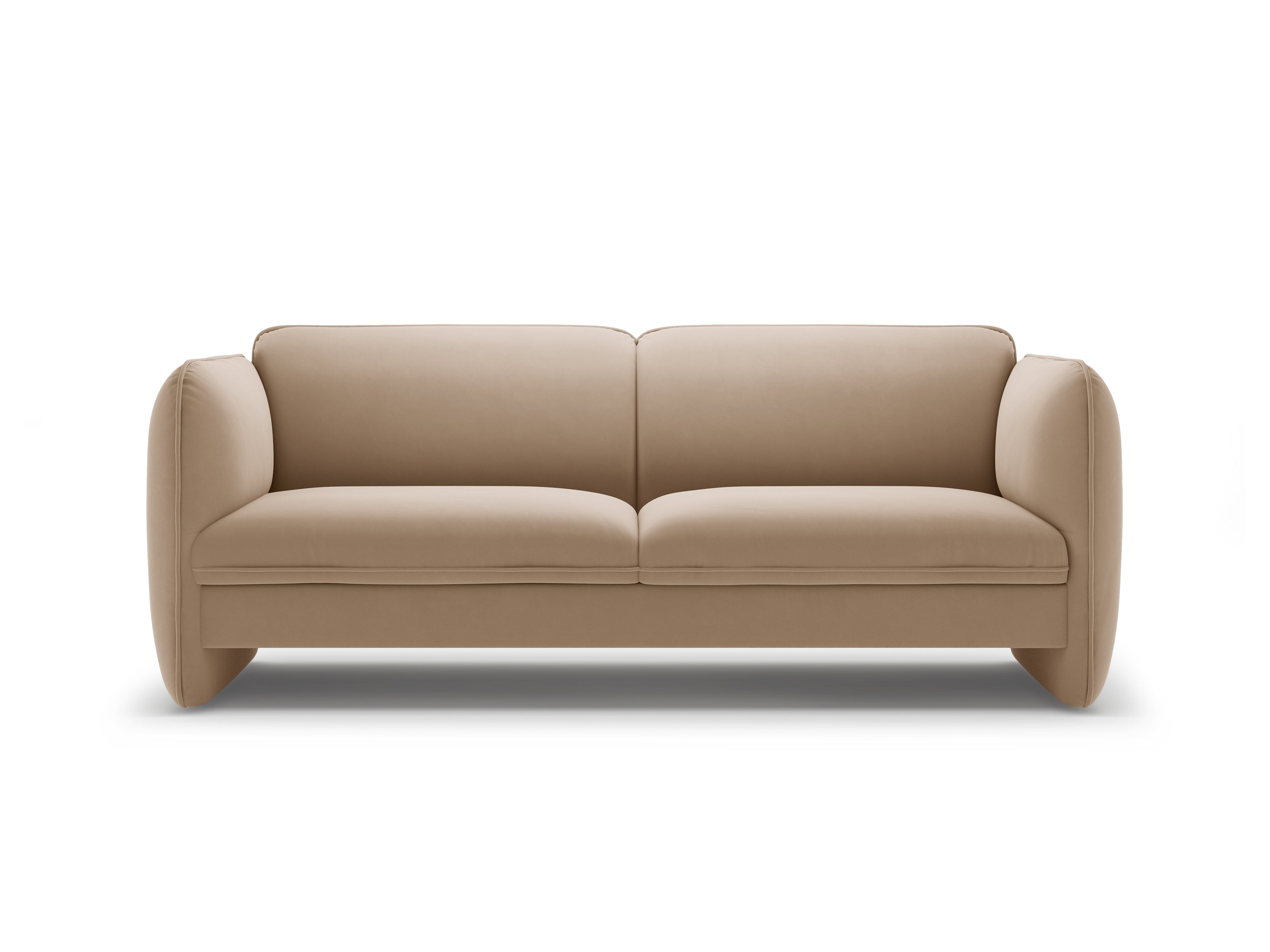 Sofa 3-zits fluweel GEORGIA beige