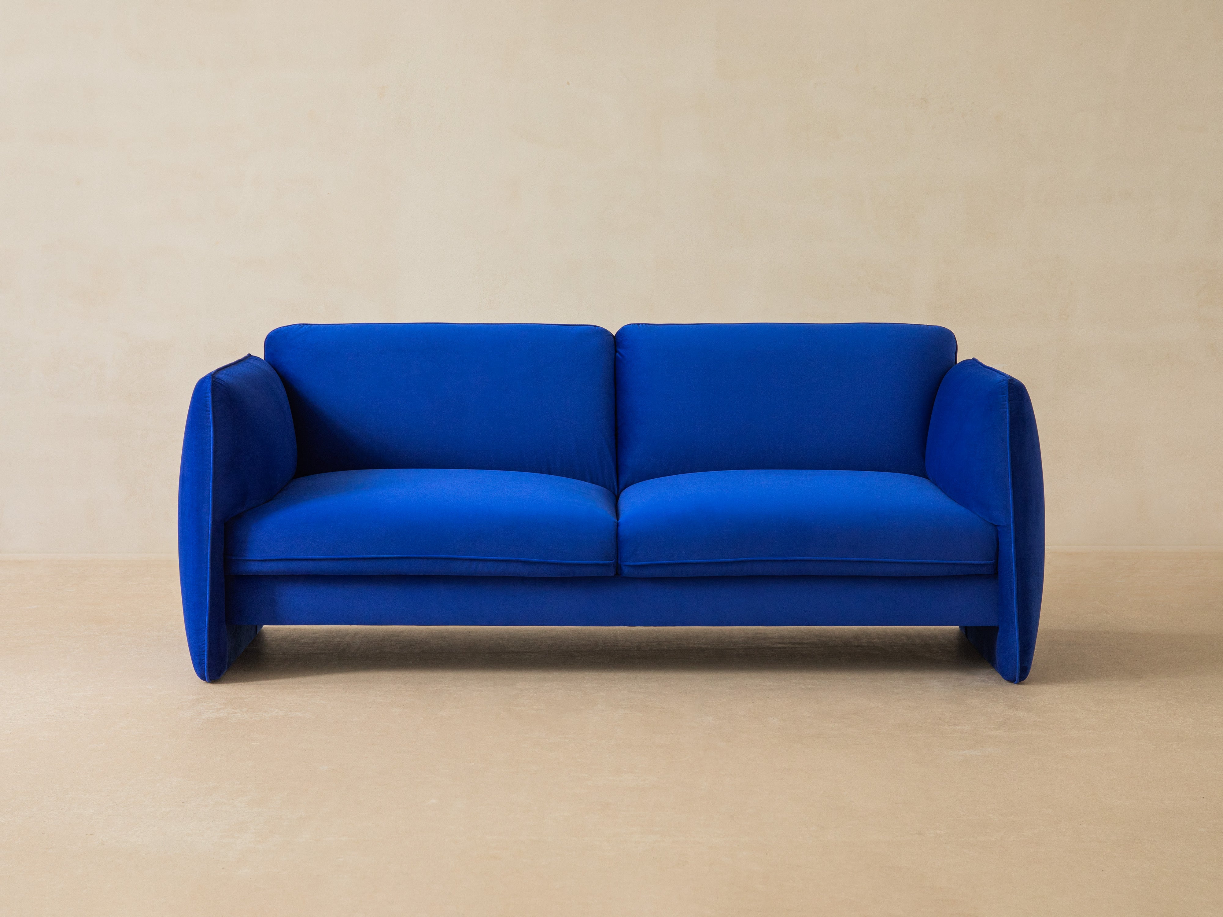 Sofa aus Samt 3-sitzig GEORGIA kastanienbraun