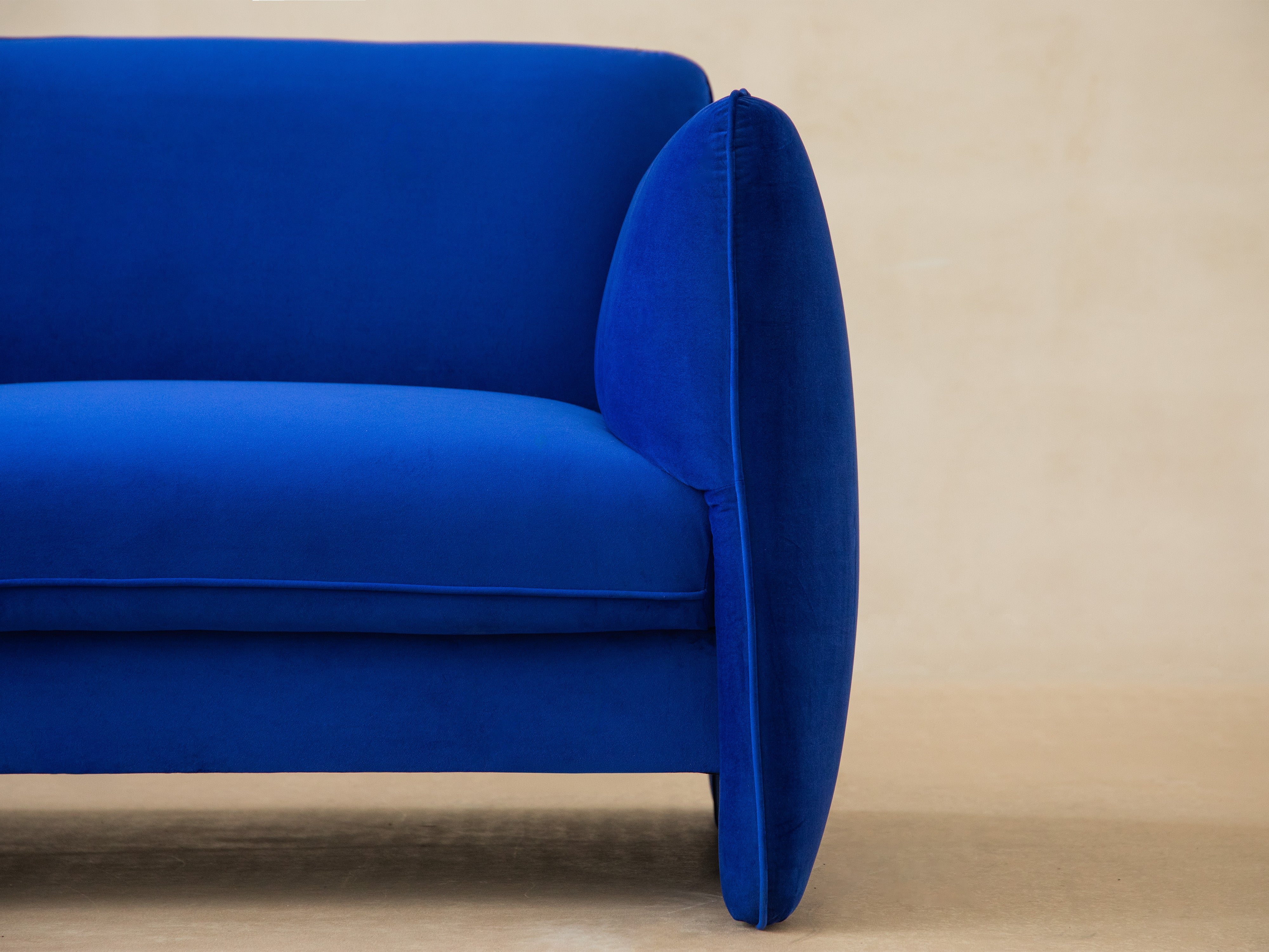 Sofa aus Samt 3-sitzig GEORGIA kastanienbraun