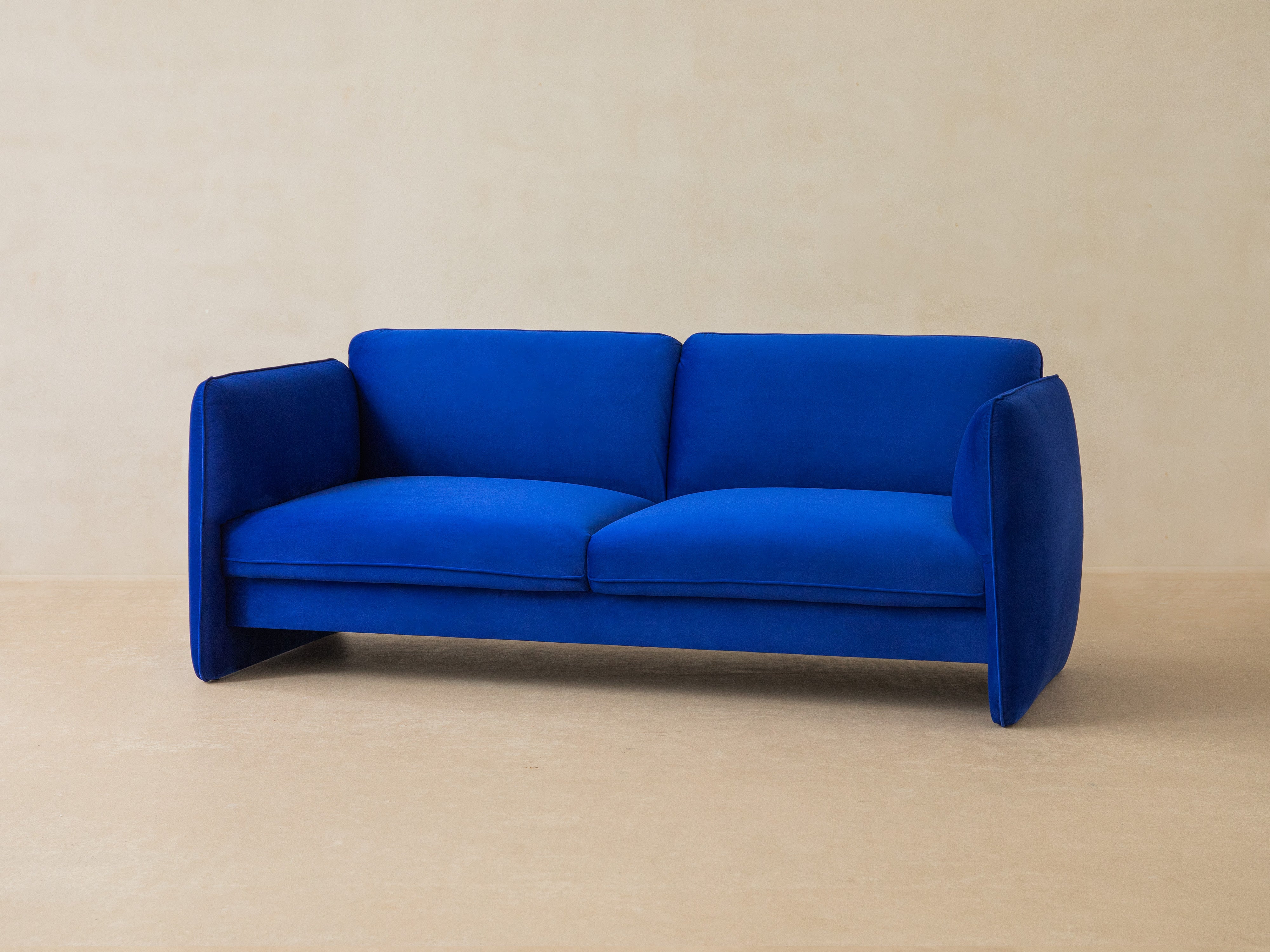 Sofa aus Samt 3-sitzig GEORGIA kastanienbraun