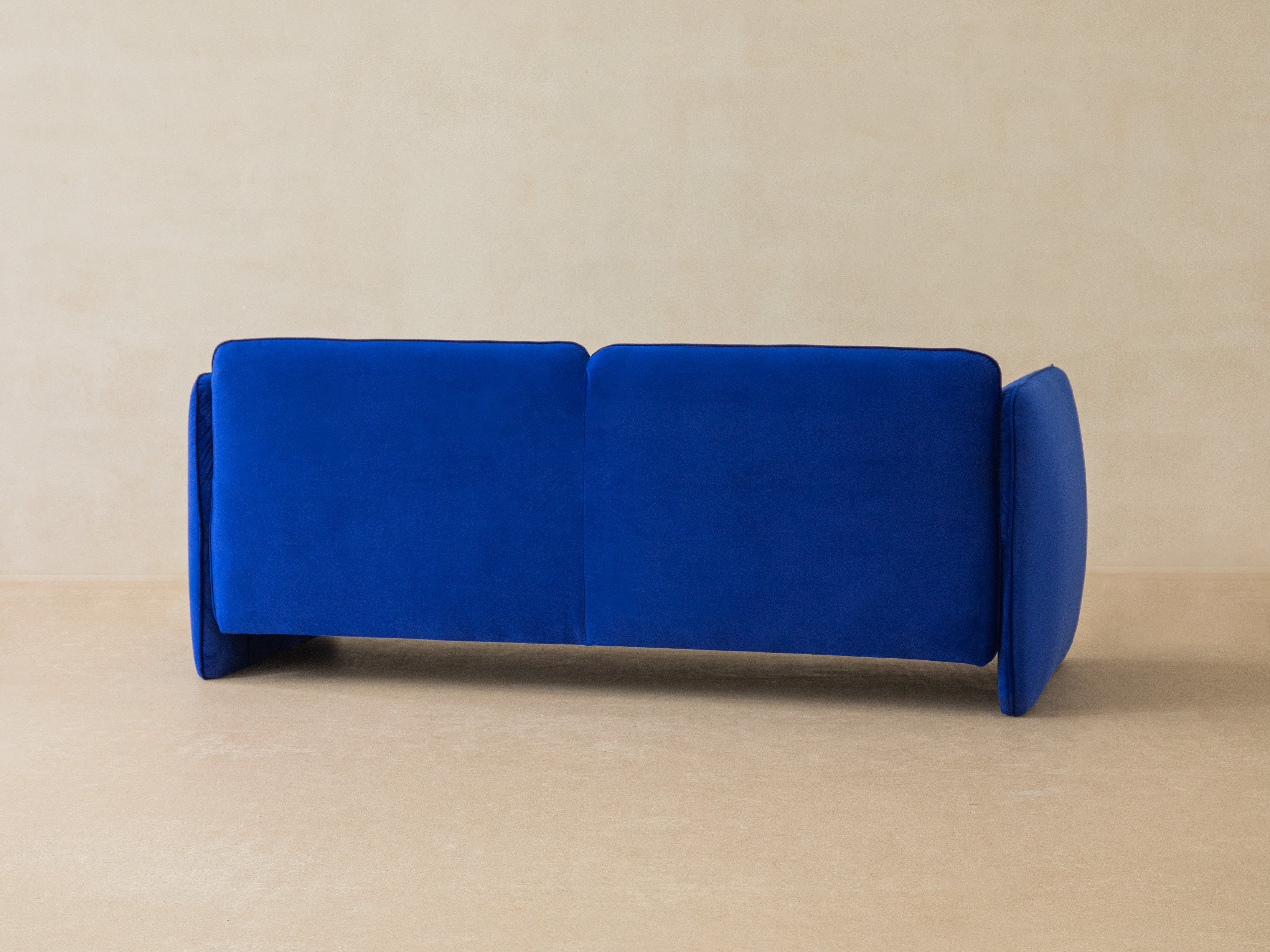 Sofa aus Samt 3-sitzig GEORGIA kastanienbraun